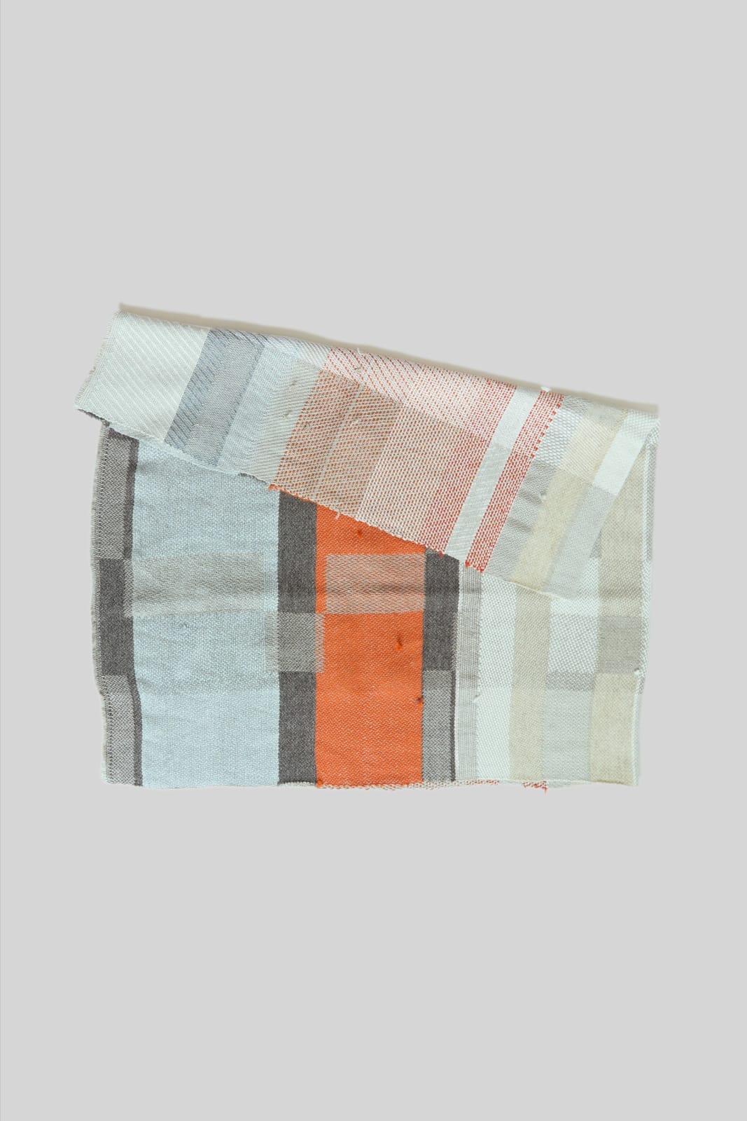 Catarina Riccabona, Handwoven Throw - Orange and Pale Blue