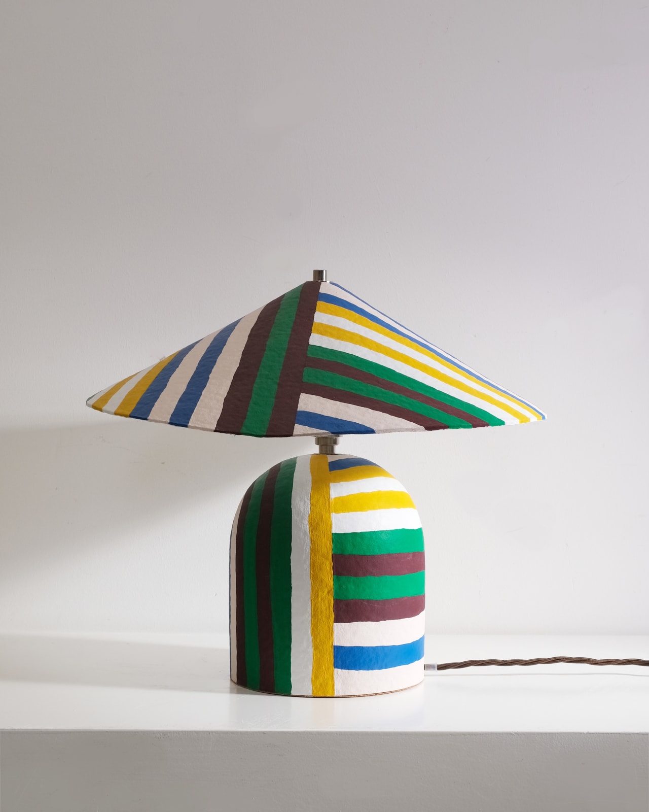 Palefire Studio x 8 Holland Street, Pavilion Table Lamp in Stripes