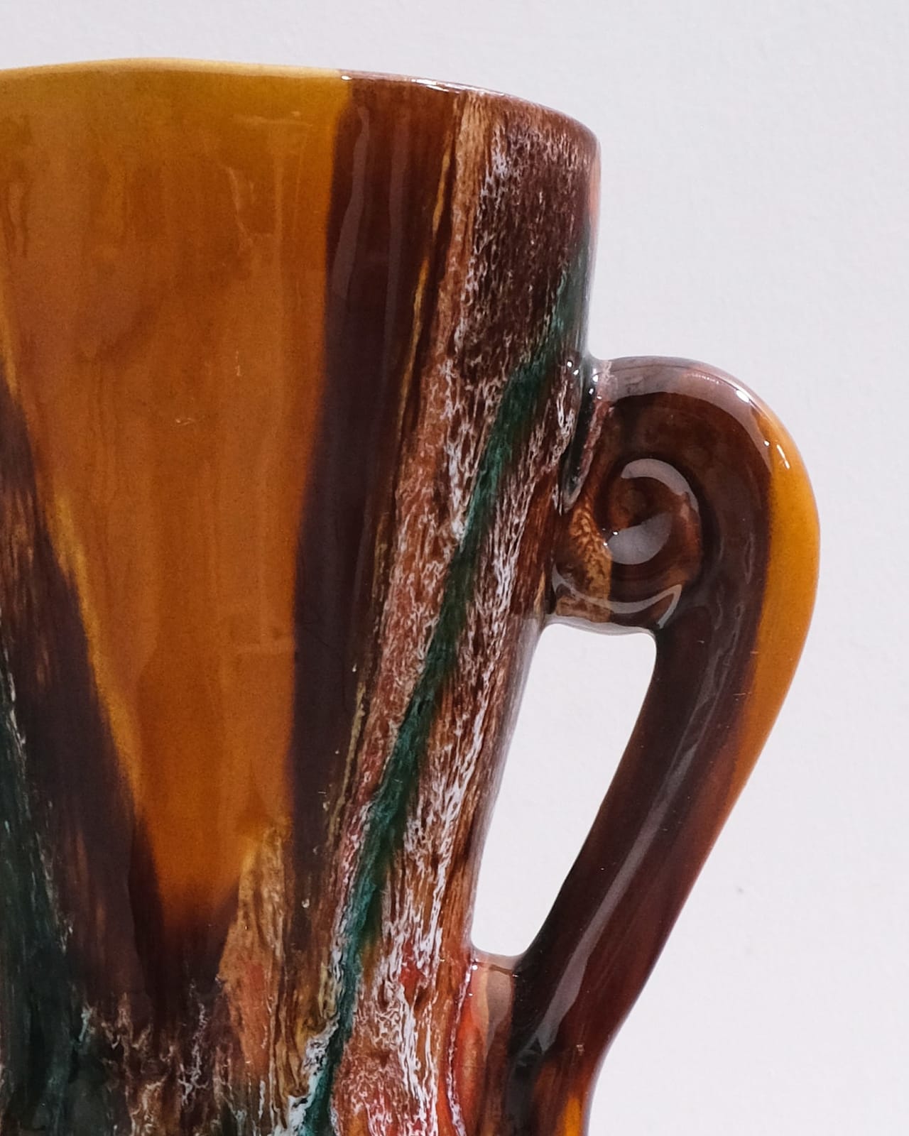 Vallauris, Handled Flared Vase