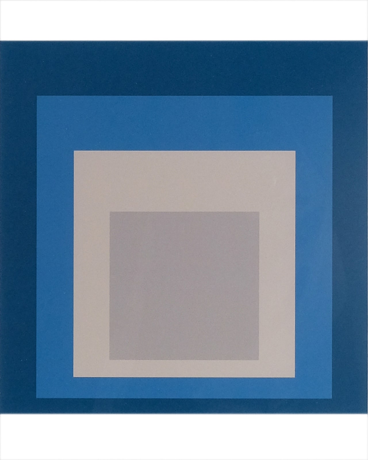 After Josef Albers, Homage to the Square - Blue