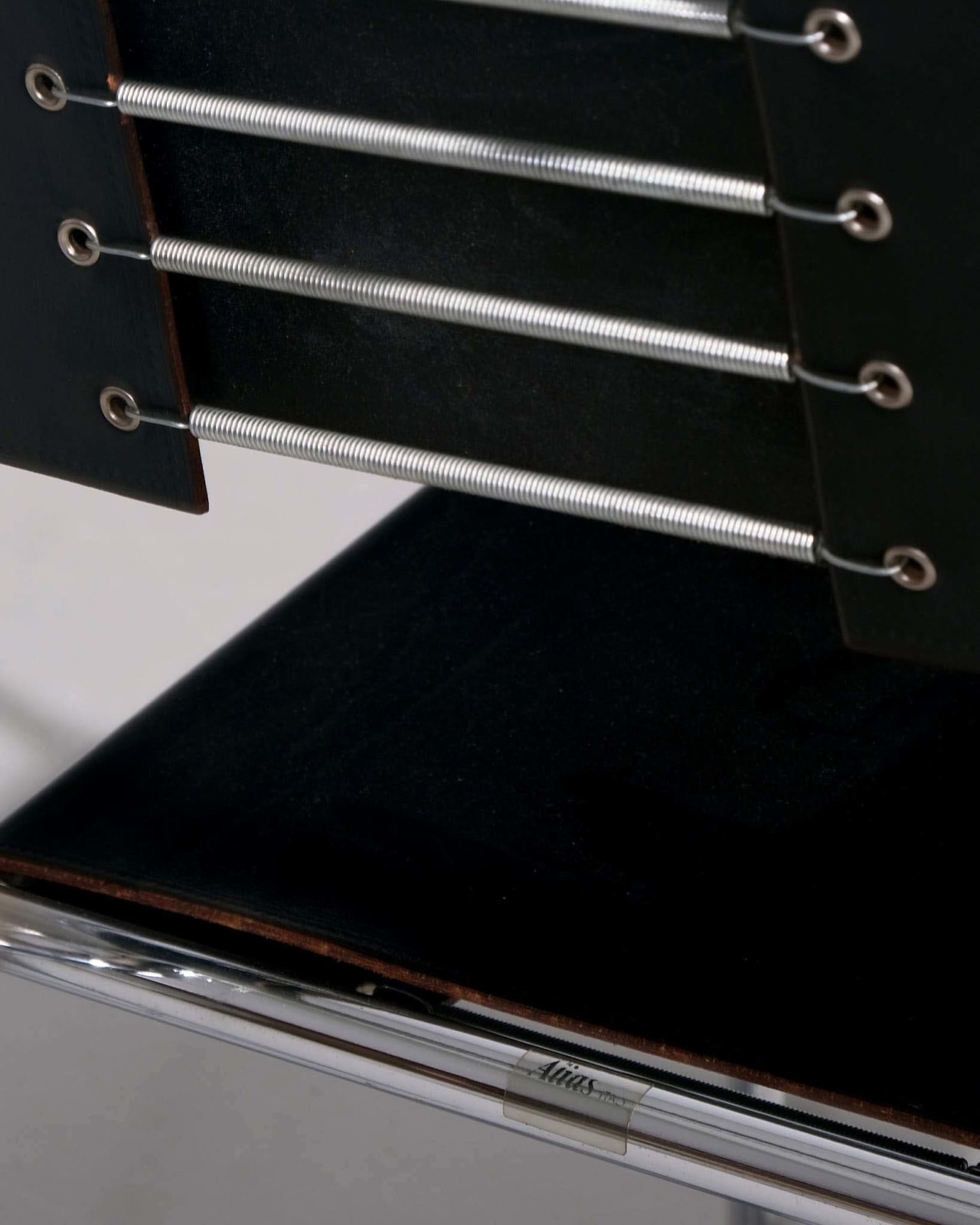 Giandomenico Belotti, 'Spaghetti' Armchair in Hide Leather and Chrome