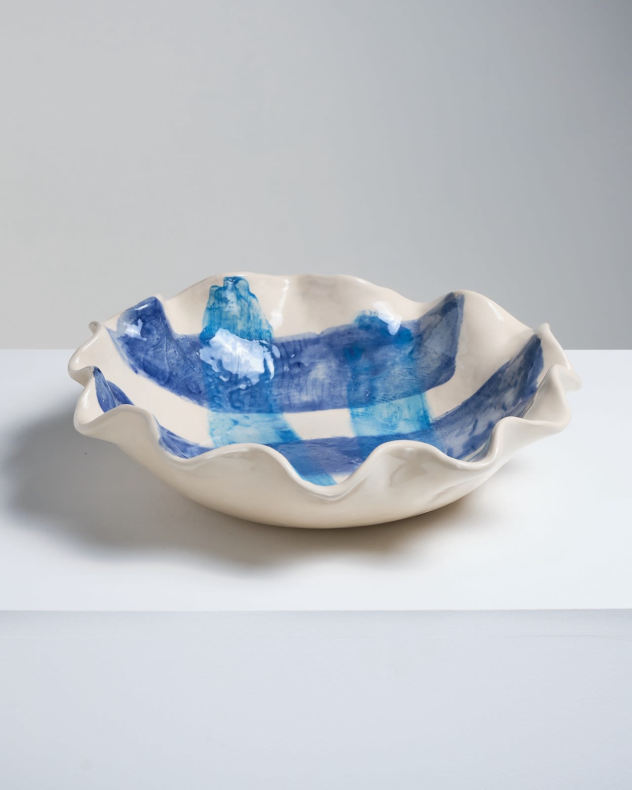 Georgia Loizou, Wavy checkered cobalt bowl