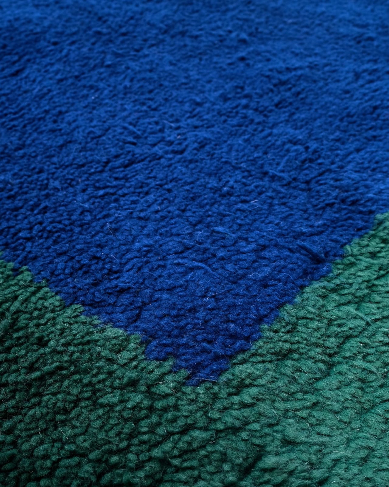 European, Large Blue and Green Rug