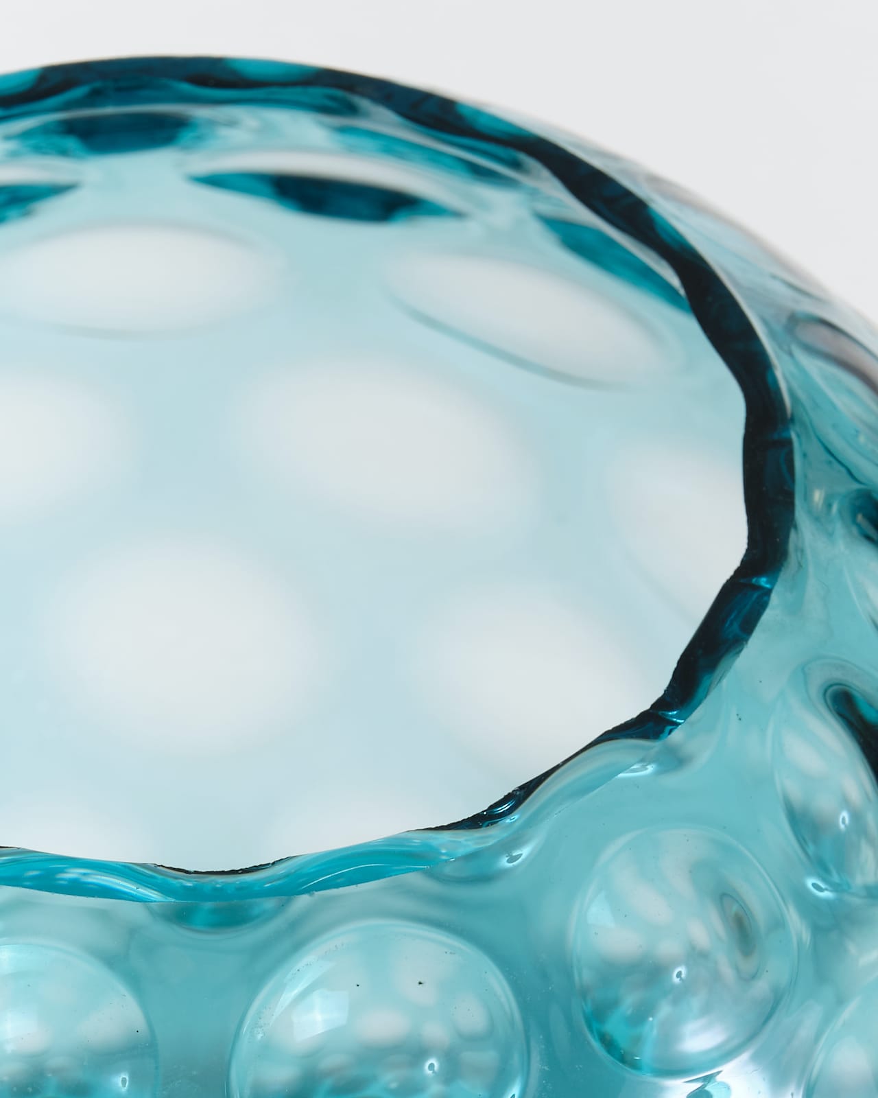 Borske Sklo, Spherical turquoise vase