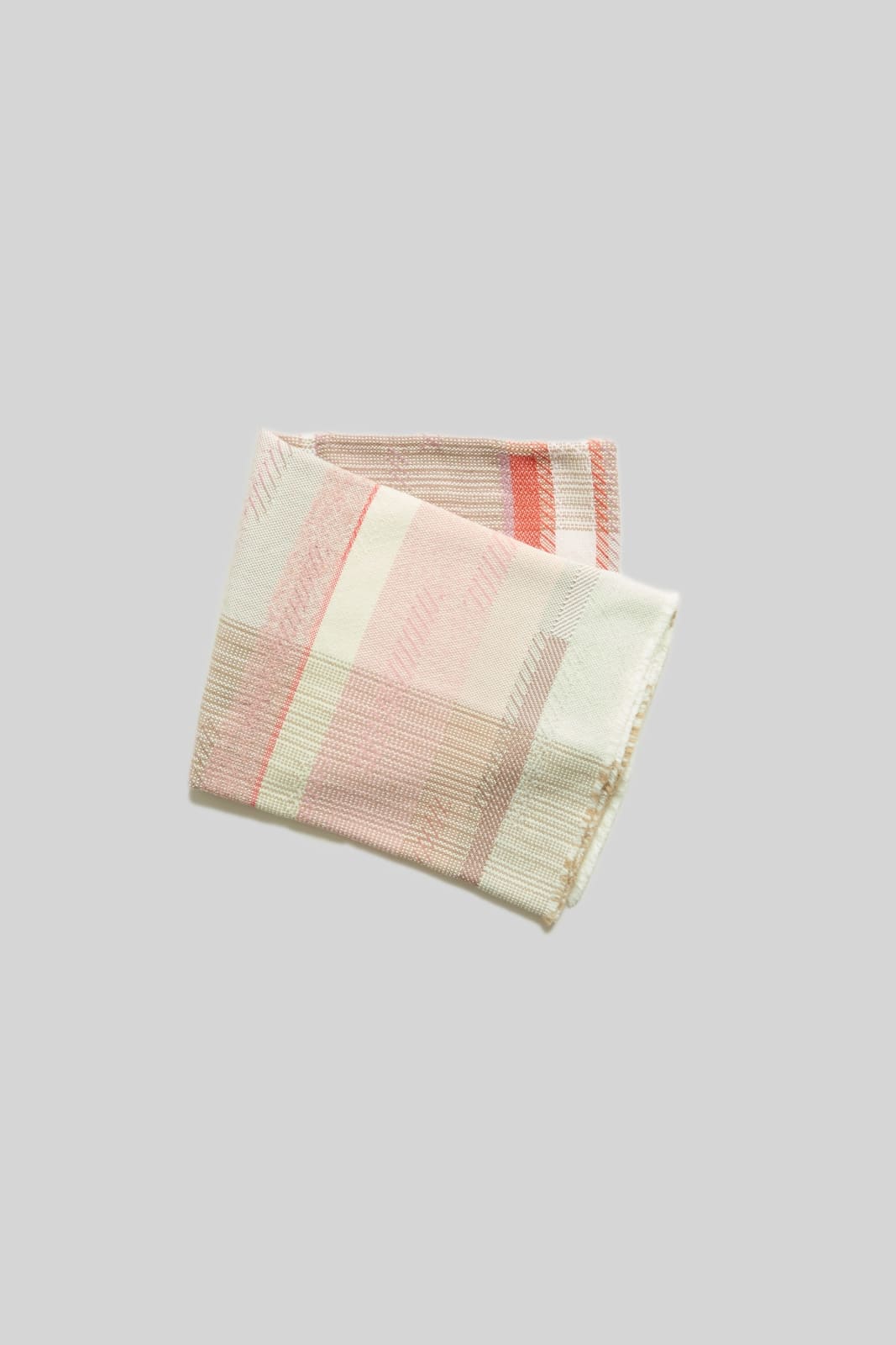 Catarina Riccabona, Handwoven Throw - Pinks with Vivid Red
