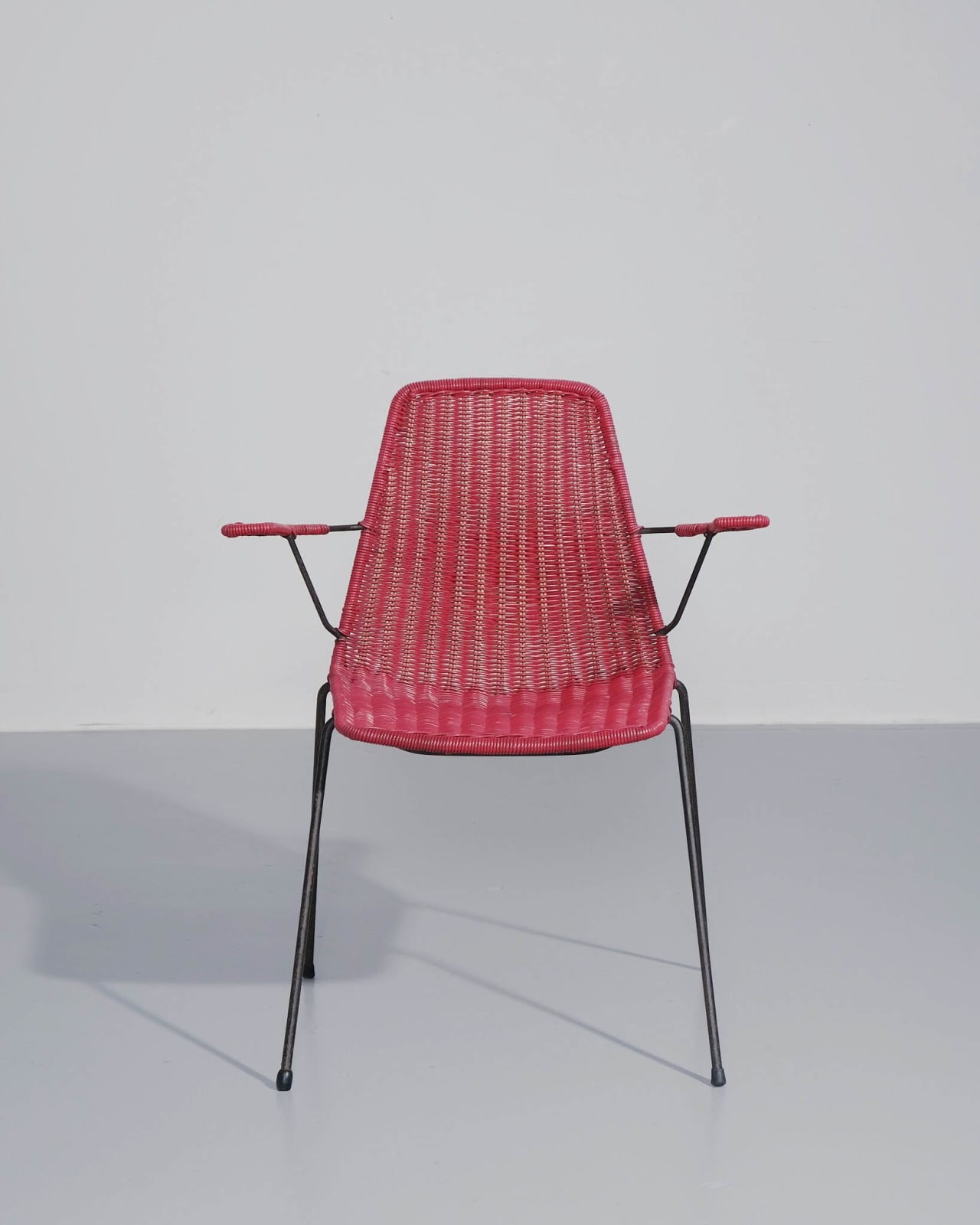 Gianfranco Legler, Set of Four Woven 'Basket' Dining Chairs