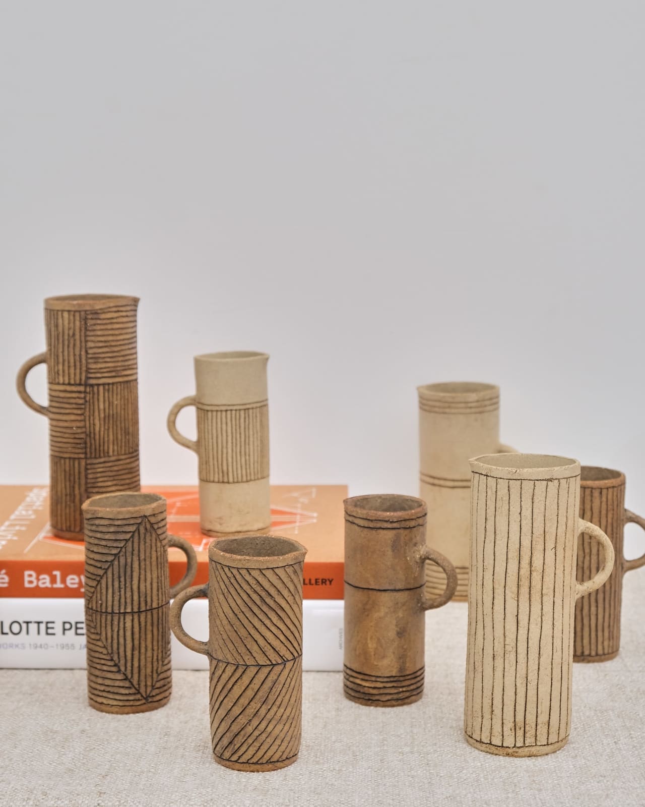 Jane Kite, Tall Jug (light patterned middle band)