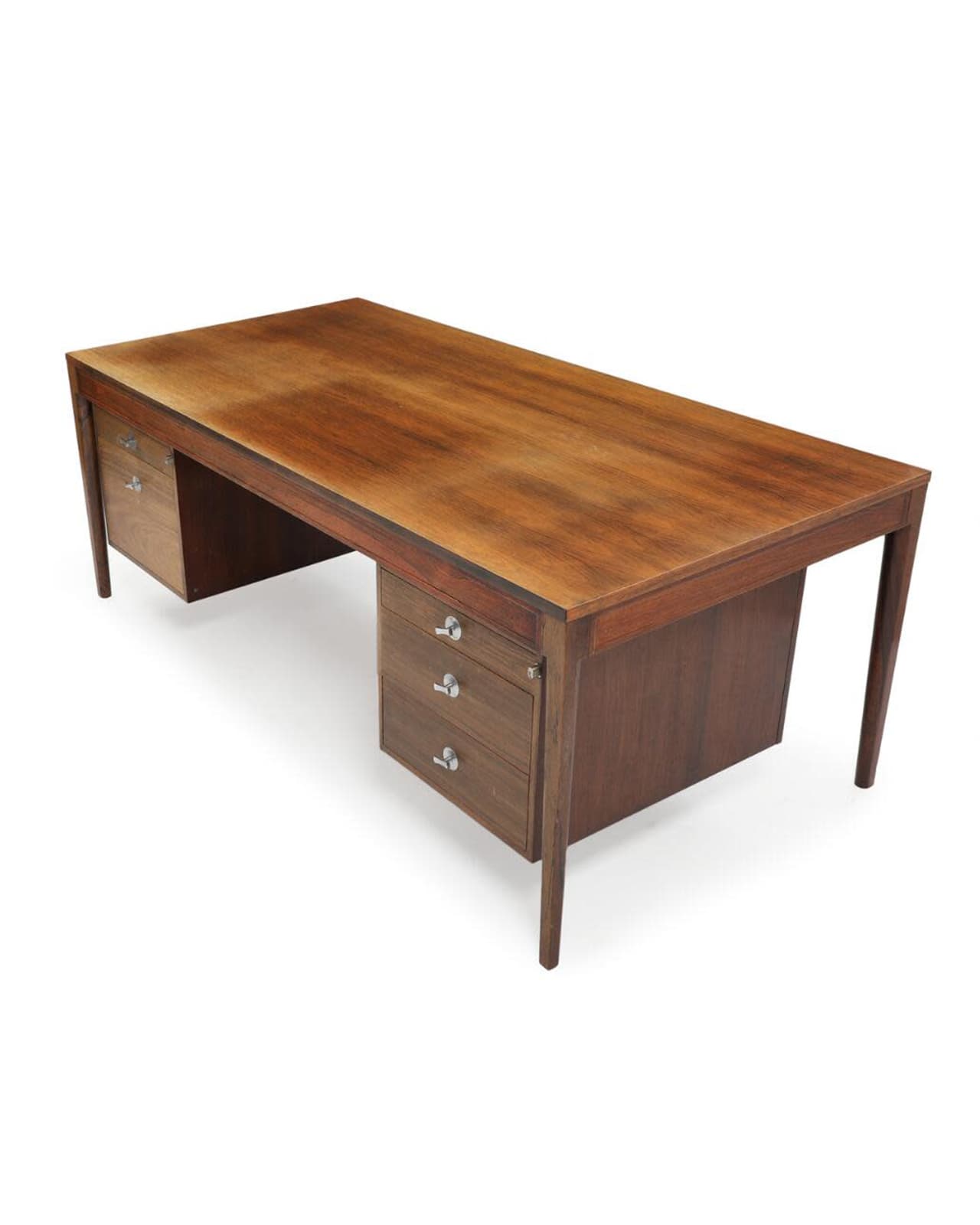 Finn Juhl Model FD 951 Diplomat Desk with five drawers 8