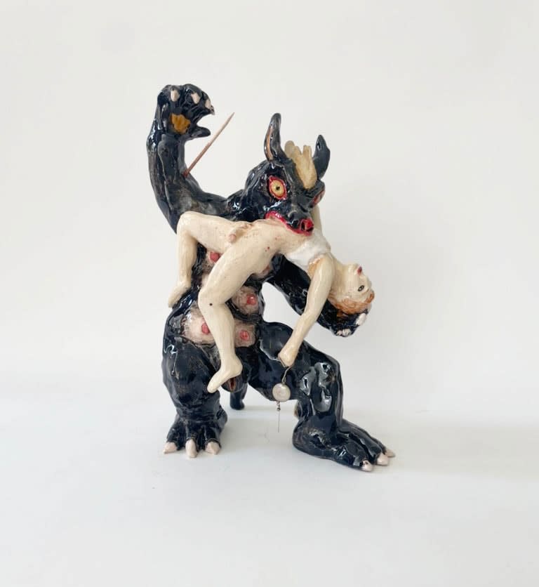 Amata Benedict, She-Wolf Candlestick