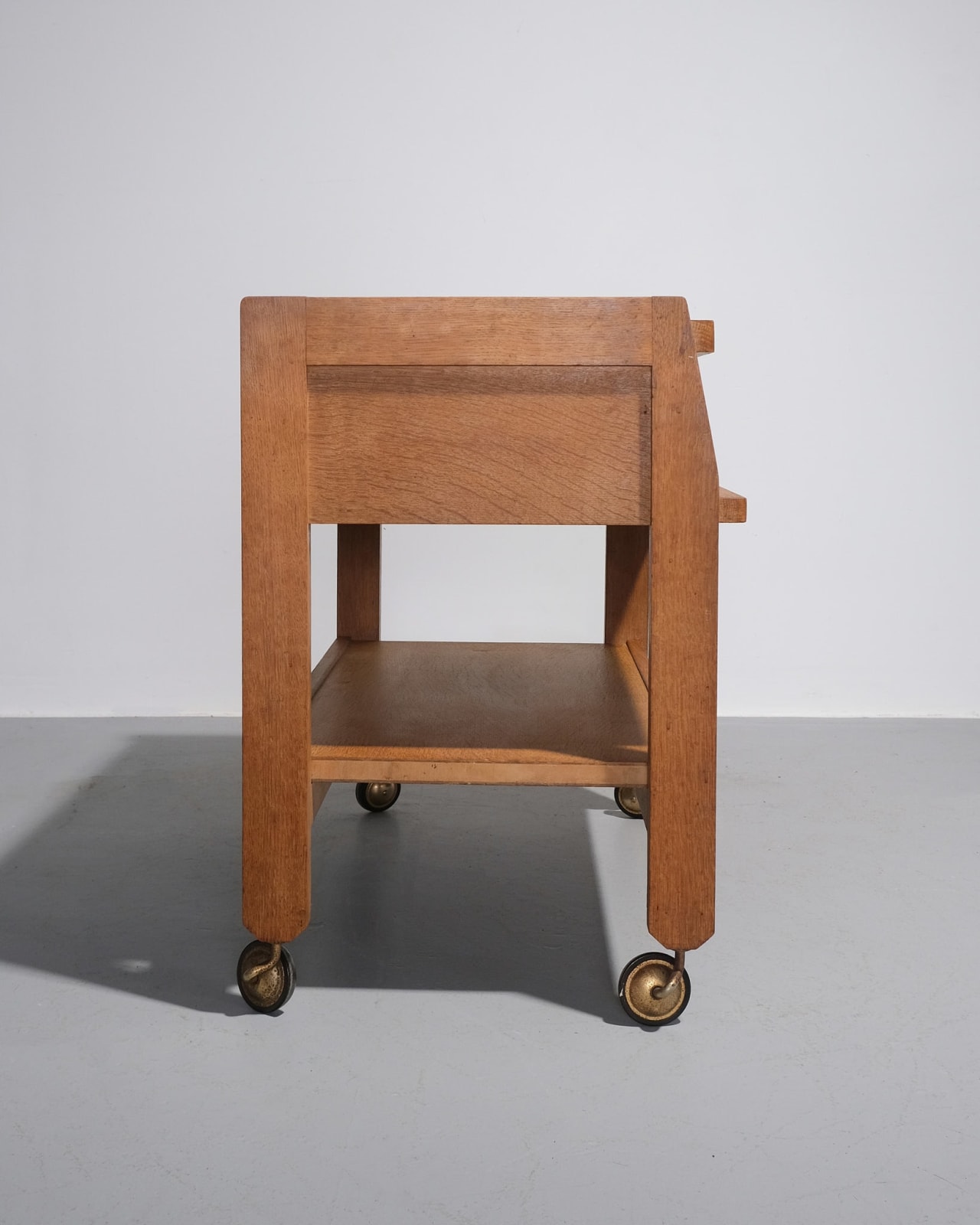 Guillerme et Chambron, Tiled-Top Serving Table On Wheels