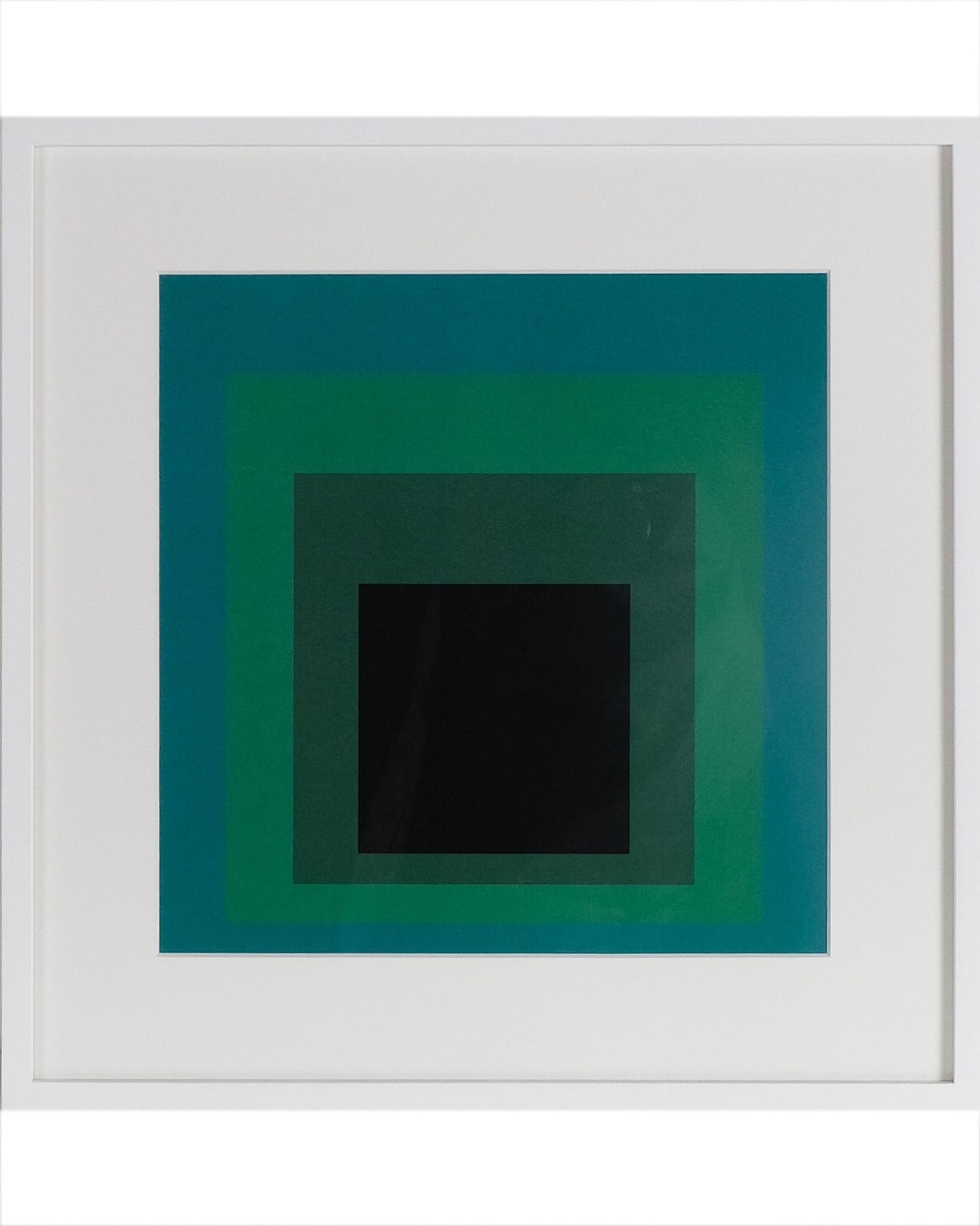 After Josef Albers, Homage to the Square - Green
