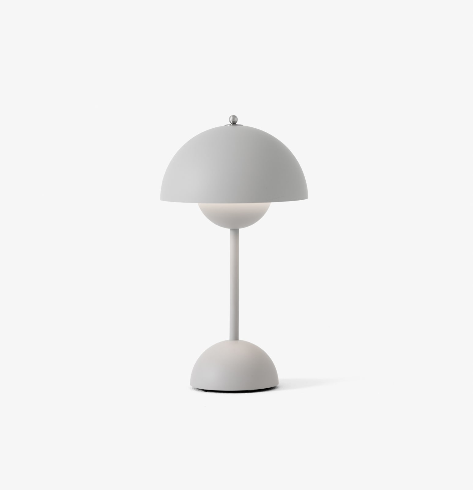 &Tradition, Verner Panton, Flowerpot Portable Lamp VP9 in Matte Light Grey