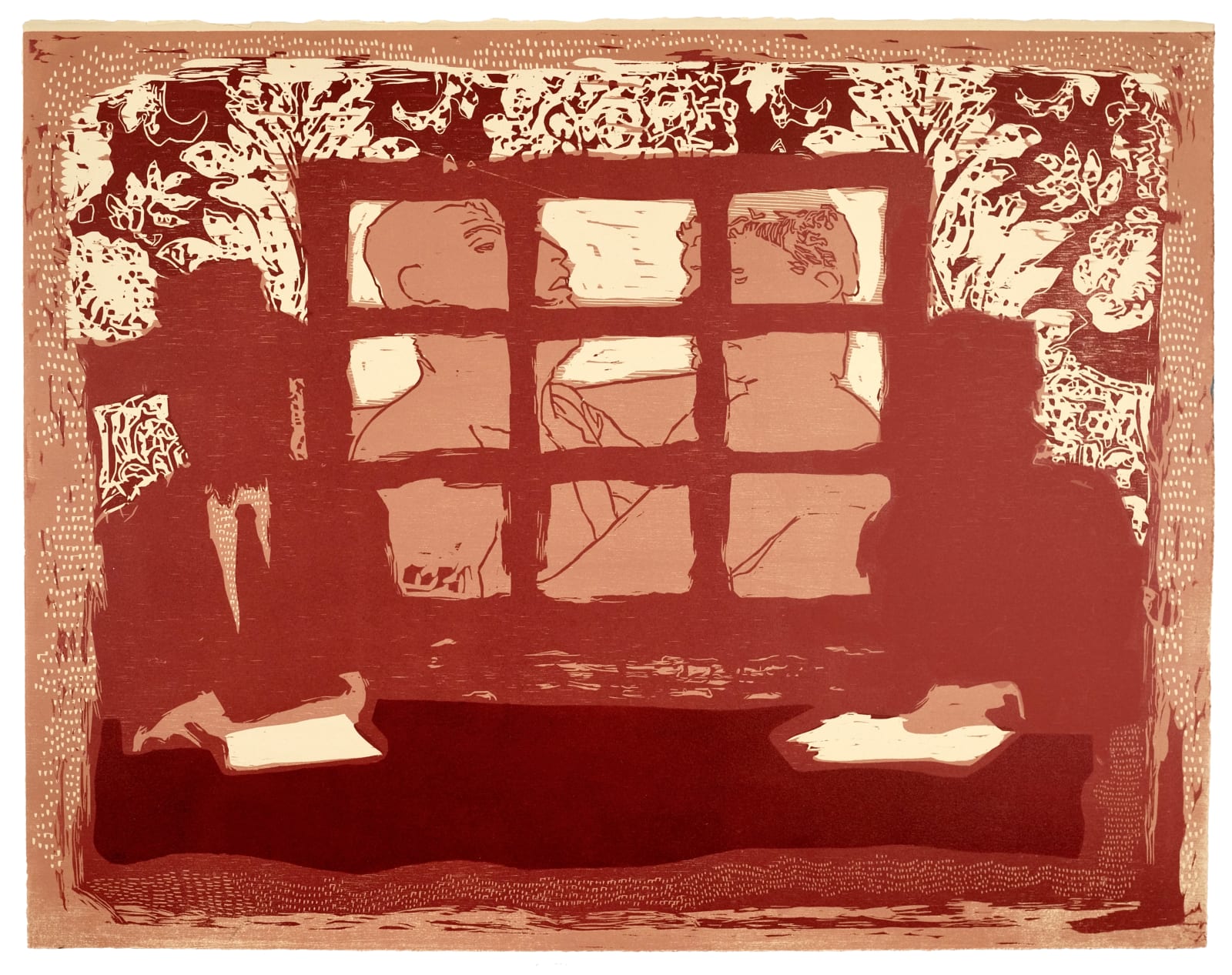 Jake Garfield, Two Men Reading The News (framed)