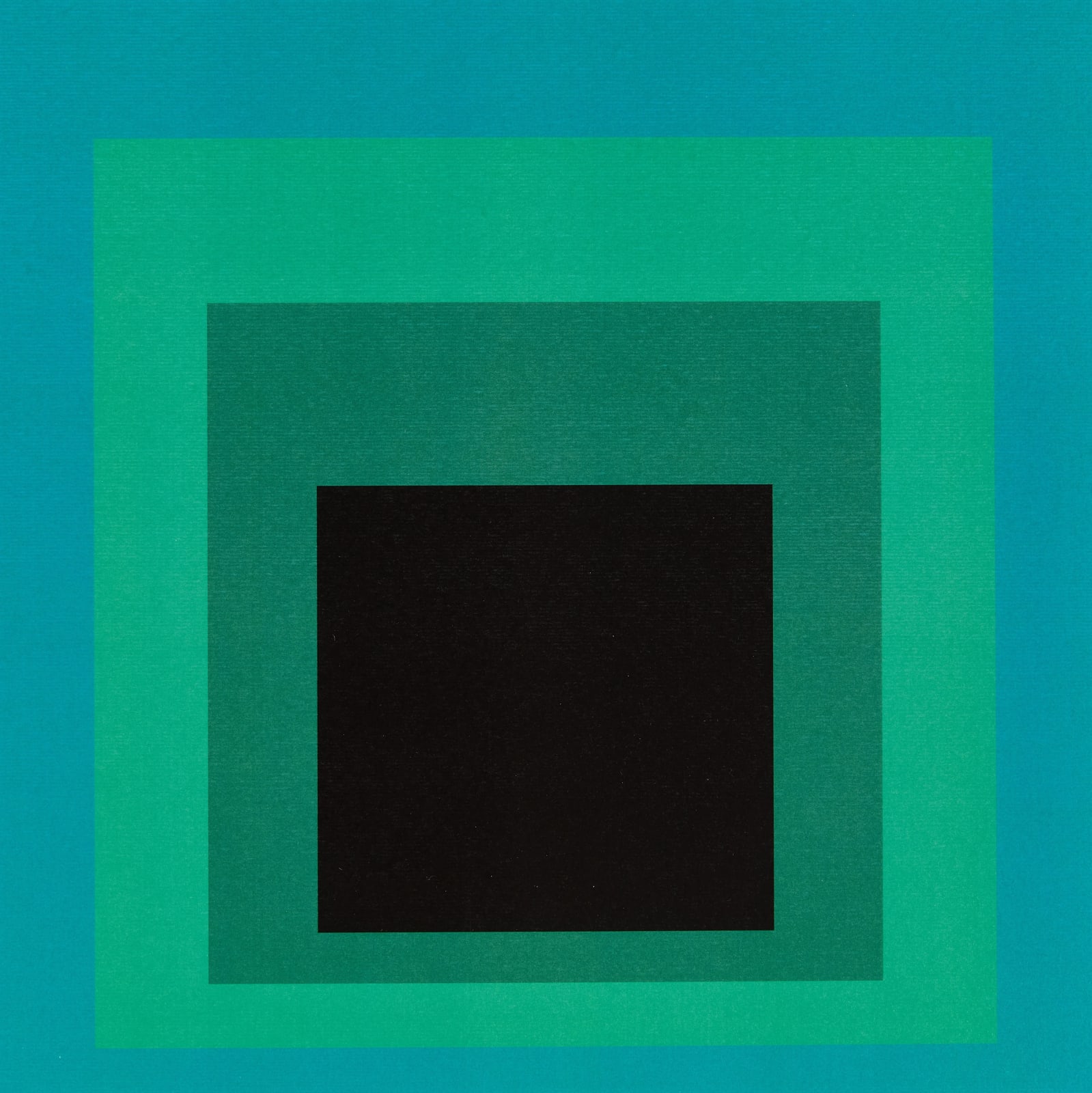 After Josef Albers, Homage to the Square - Green