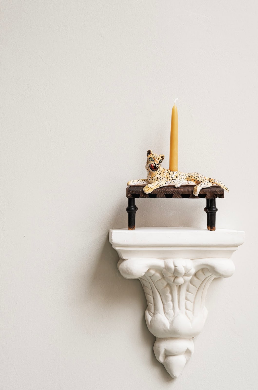 Amata Benedict, Little Leopard Lounging Candlestick