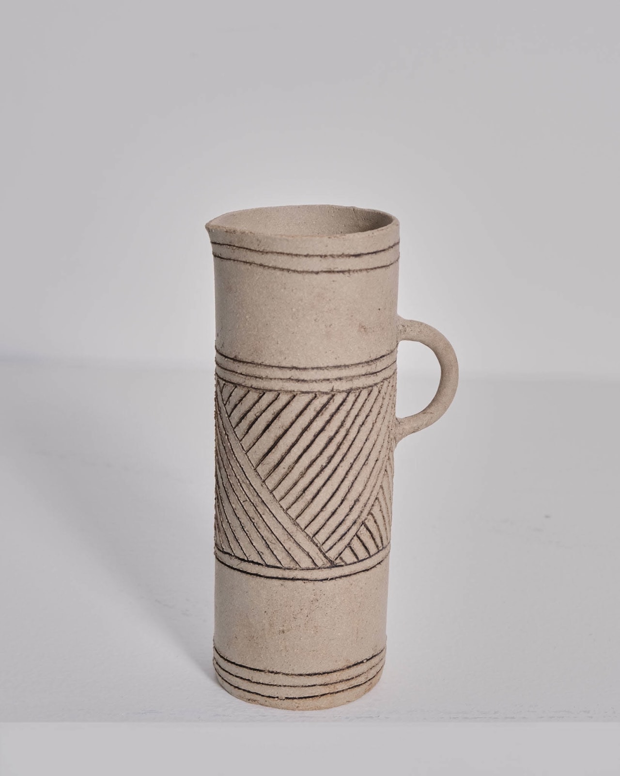 Jane Kite, Tall Jug (light patterned middle band)