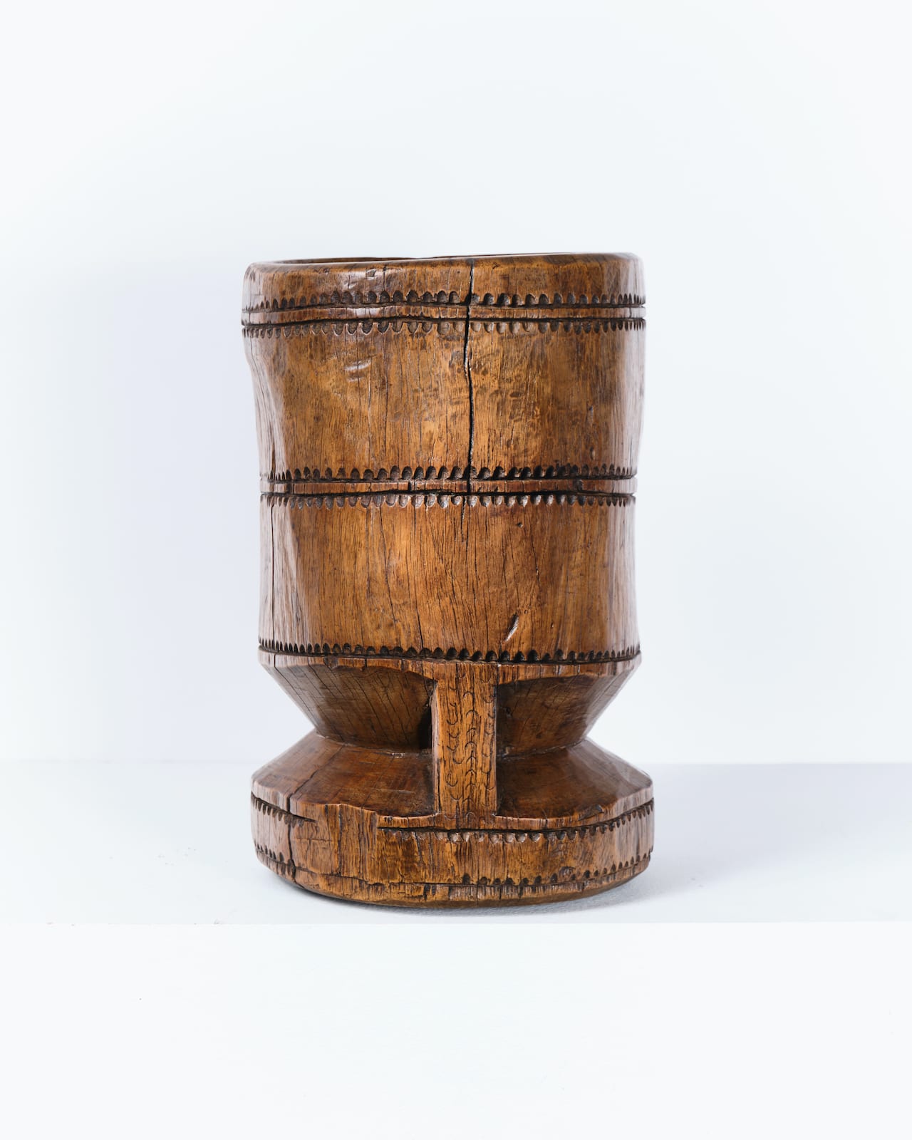 Indian, Chip carved mortar