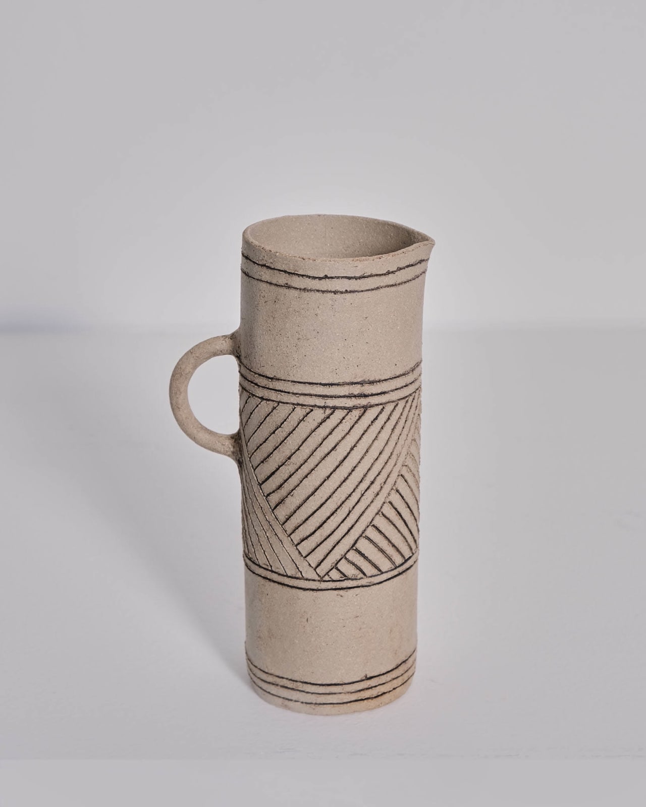 Jane Kite, Tall Jug (light patterned middle band)