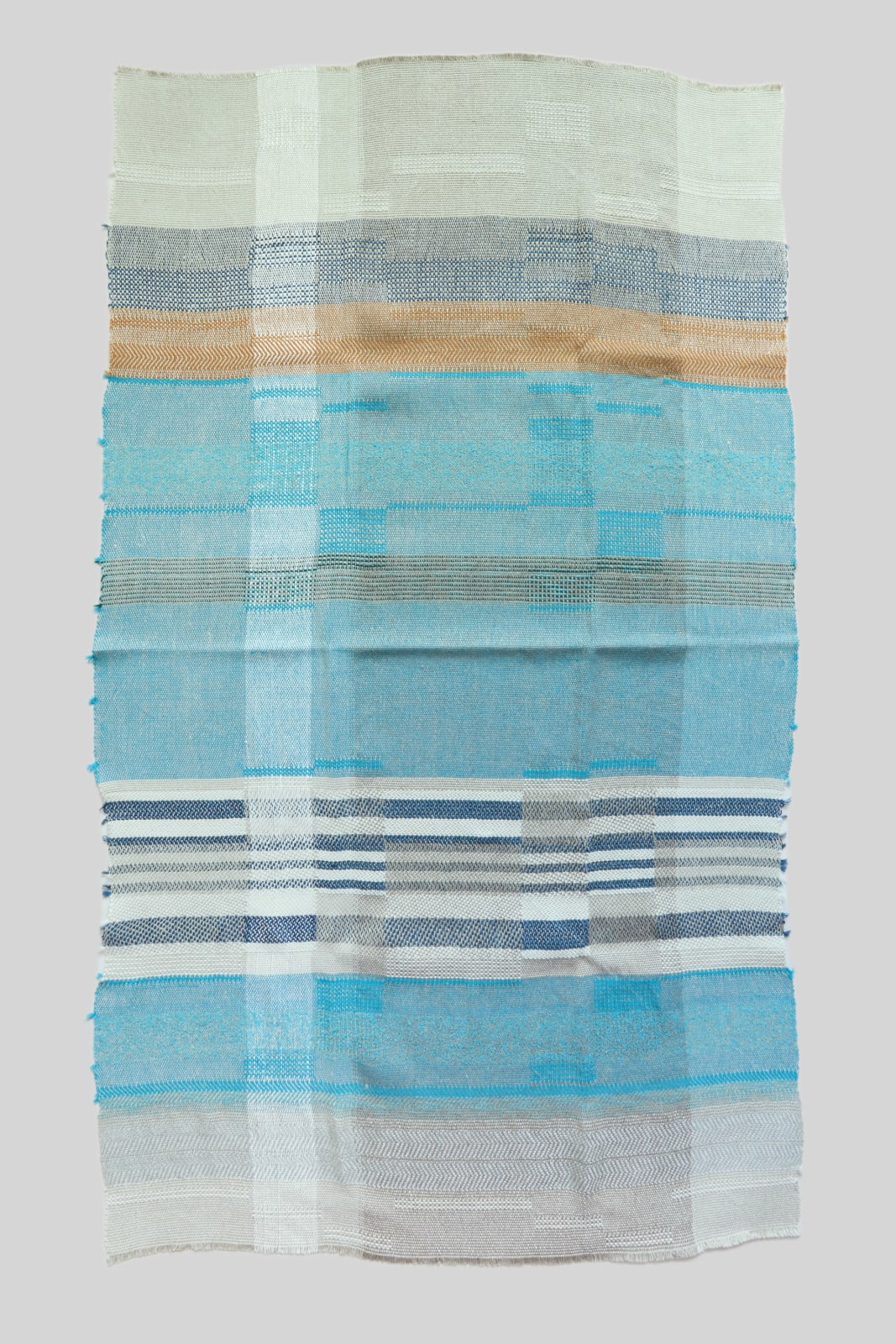 Catarina Riccabona, Handwoven throw - Petrol Blue and Rust