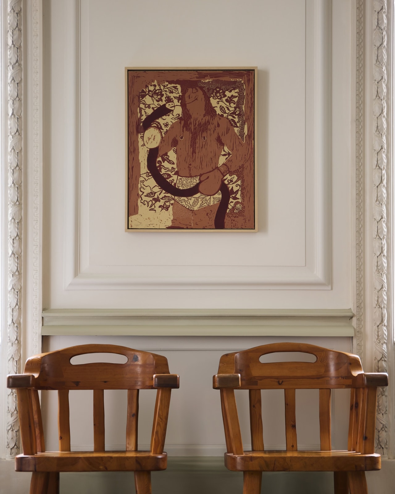 Jake Garfield, Man Holding A Snake (framed)