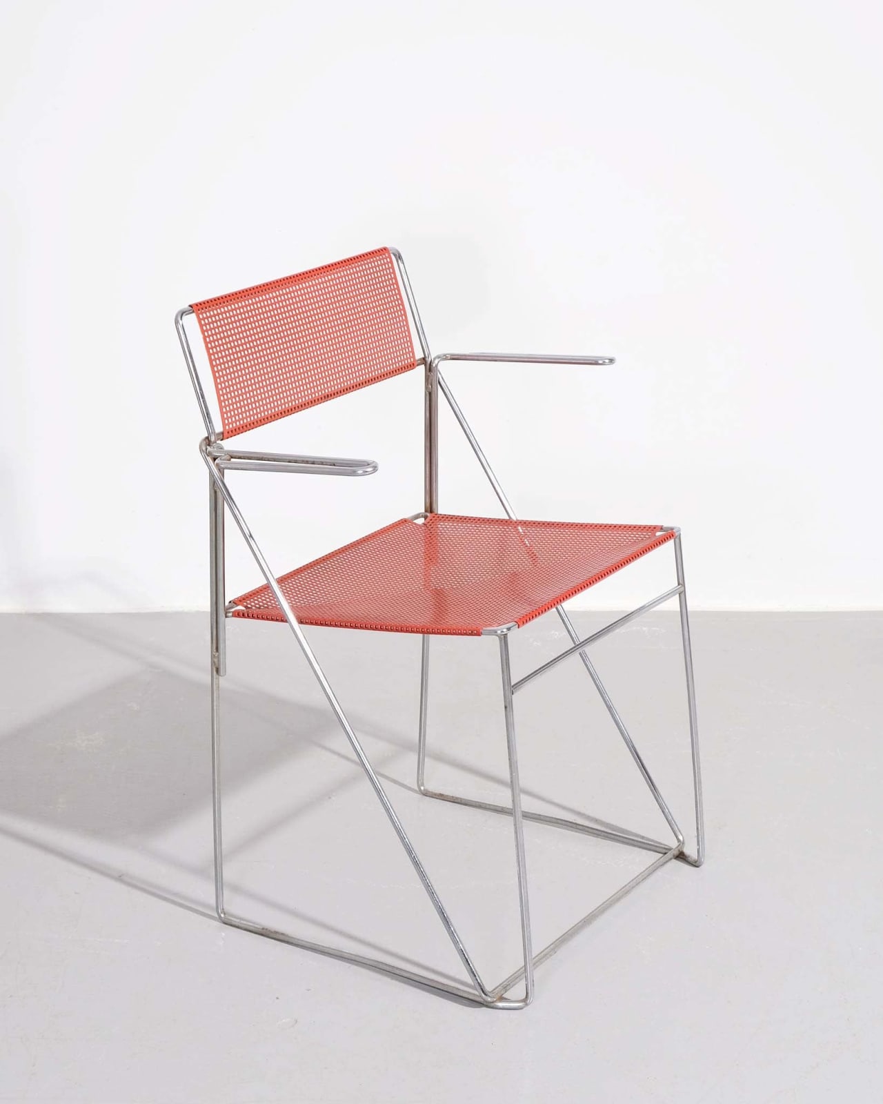 Niels Jørgen Haugesen, Set of 4 Metal Dining Chairs