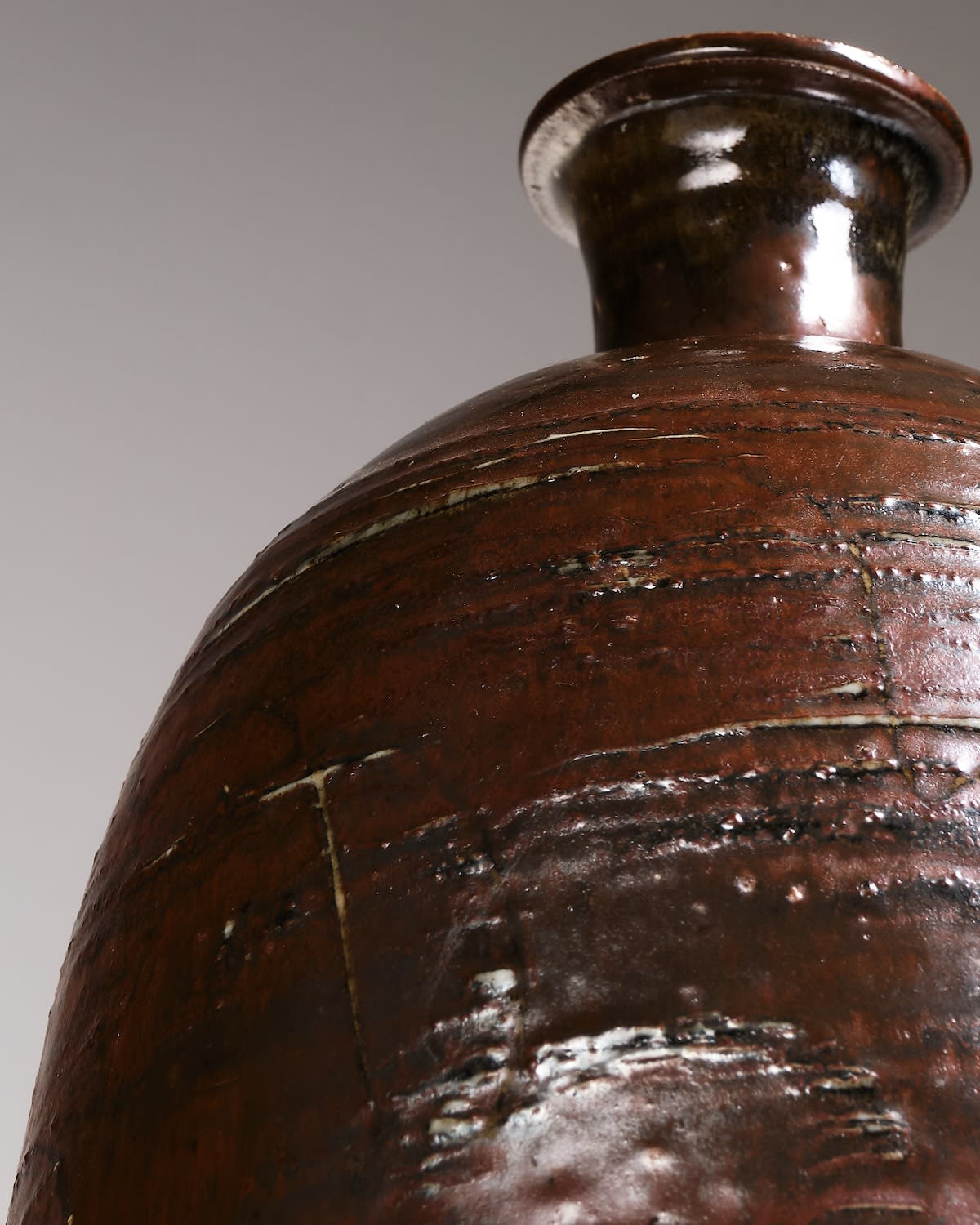 David Leach, Stoneware Bottle Neck Vase