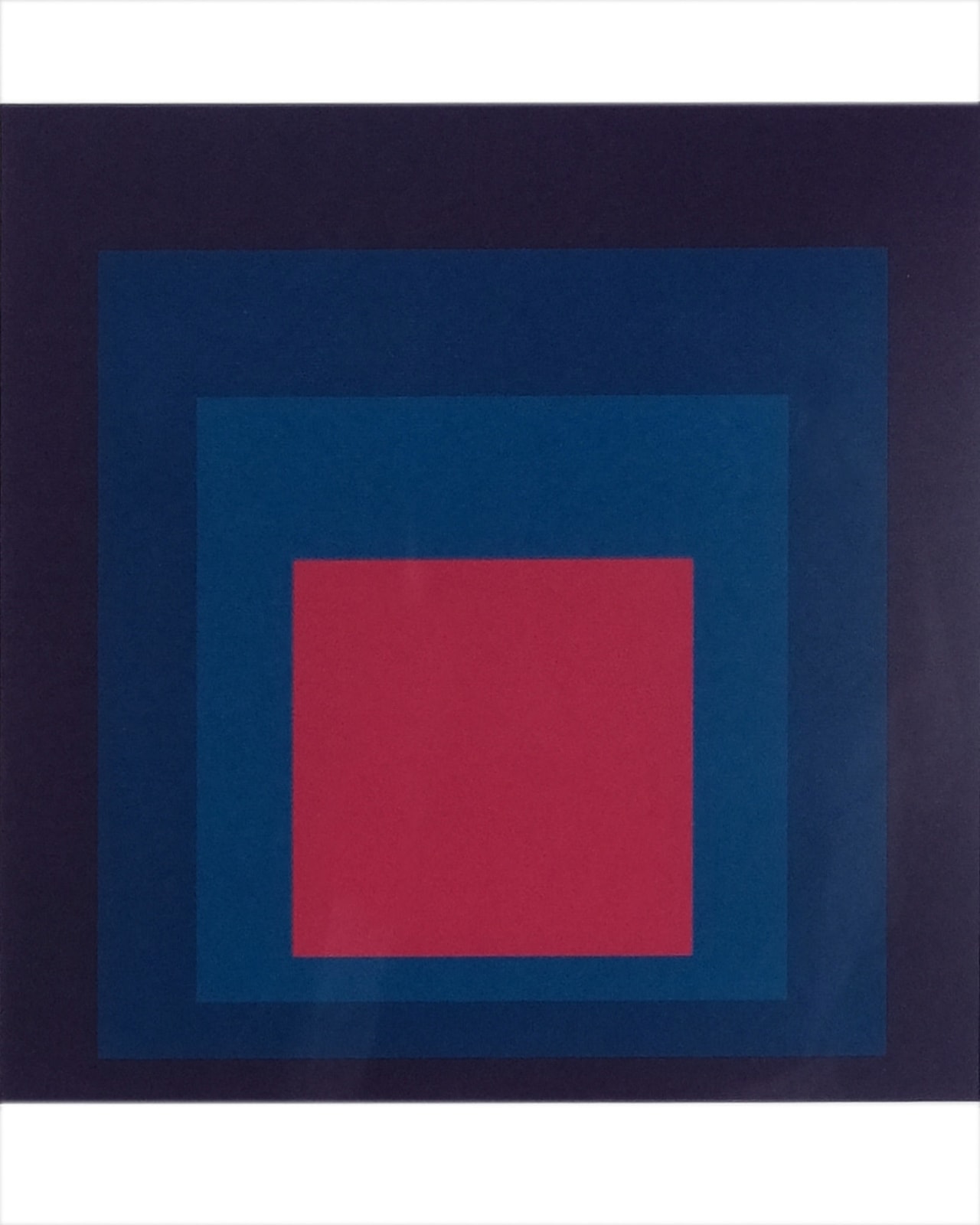 After Josef Albers, Homage to the Square - Pink