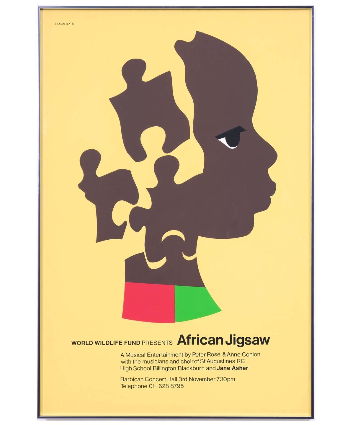 Tom Eckersley, 'African Jigsaw' Poster, 1986