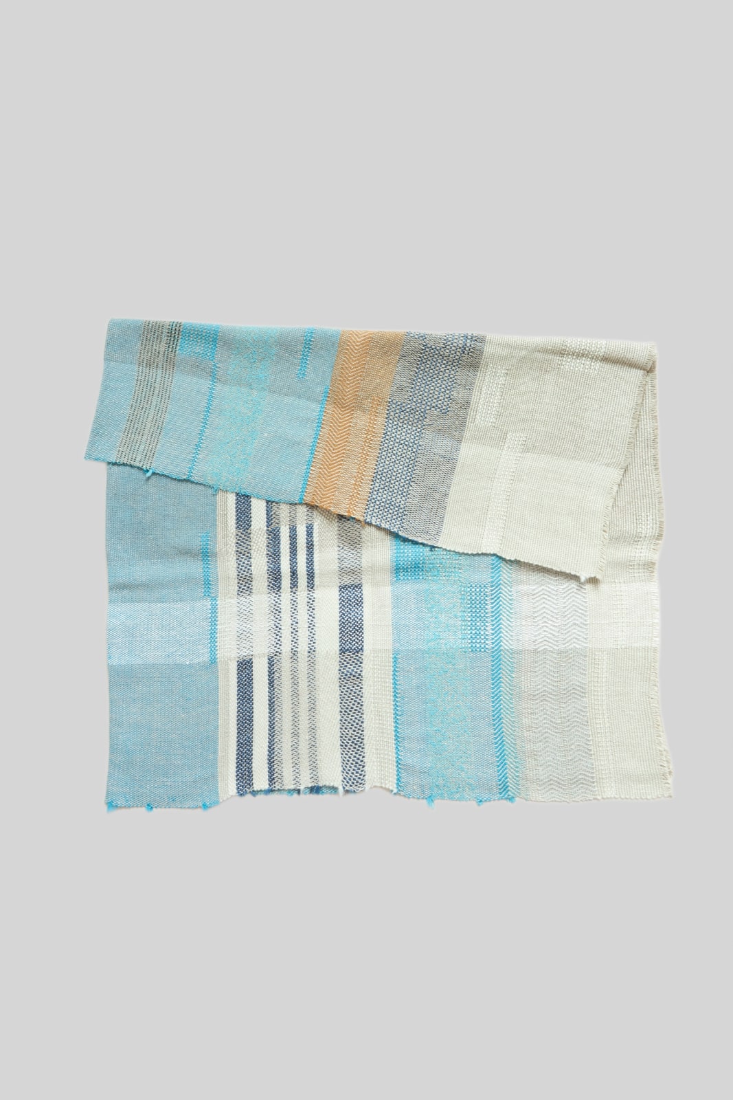 Catarina Riccabona, Handwoven throw - Petrol Blue and Rust
