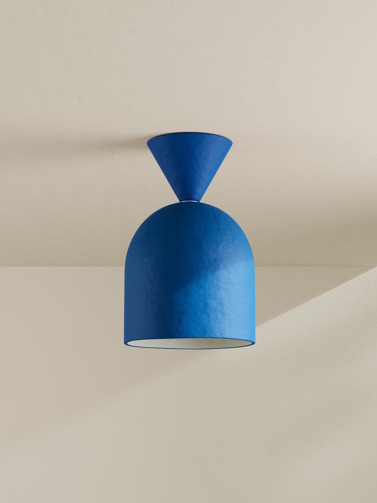 Palefire Studio x 8 Holland Street, Bell Flush Pendant Mount Light in Blue