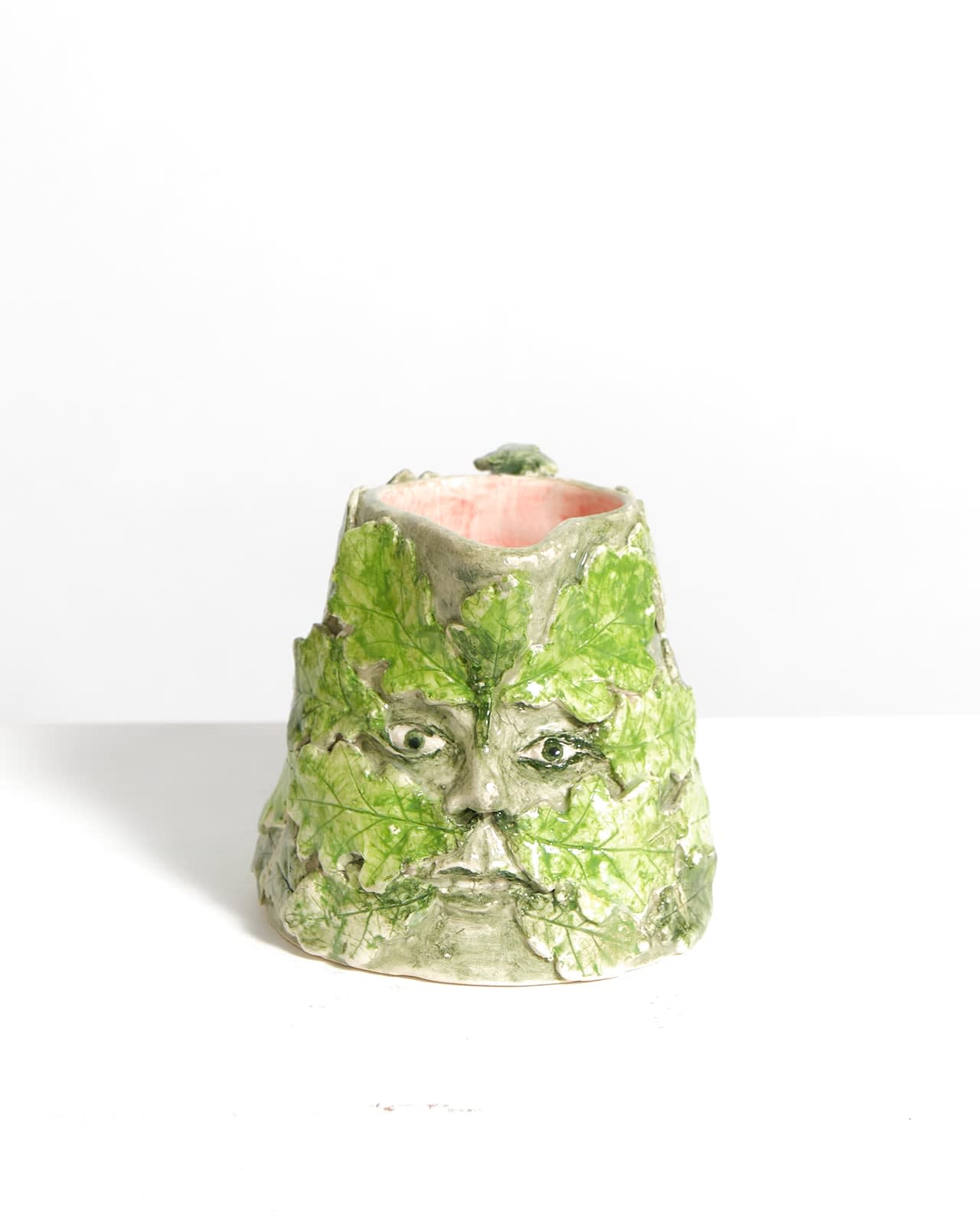 Prue Piper, Green man Jug with pink