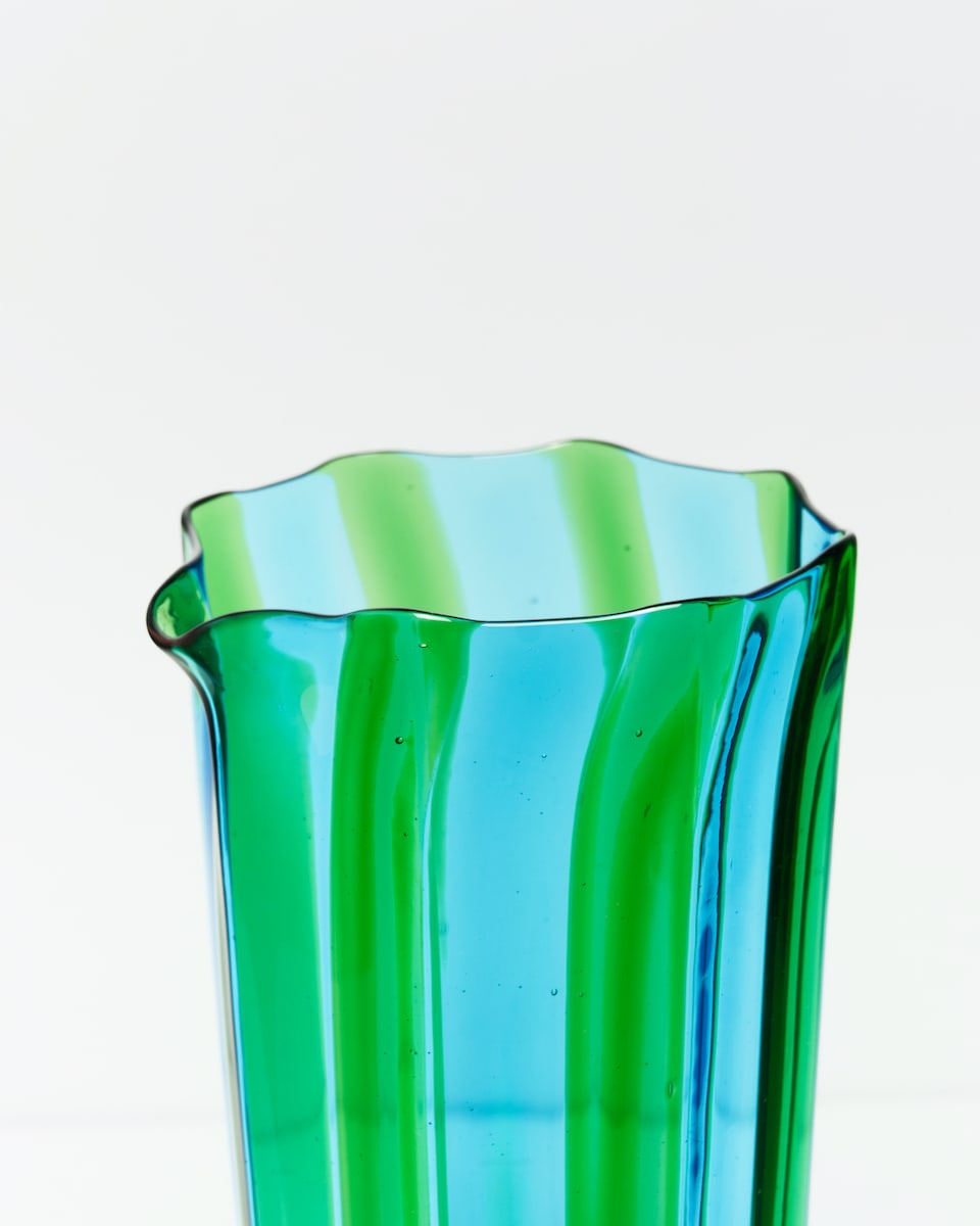 Campbell-Rey, Turquise and green 'Rosanna' Murano carafe
