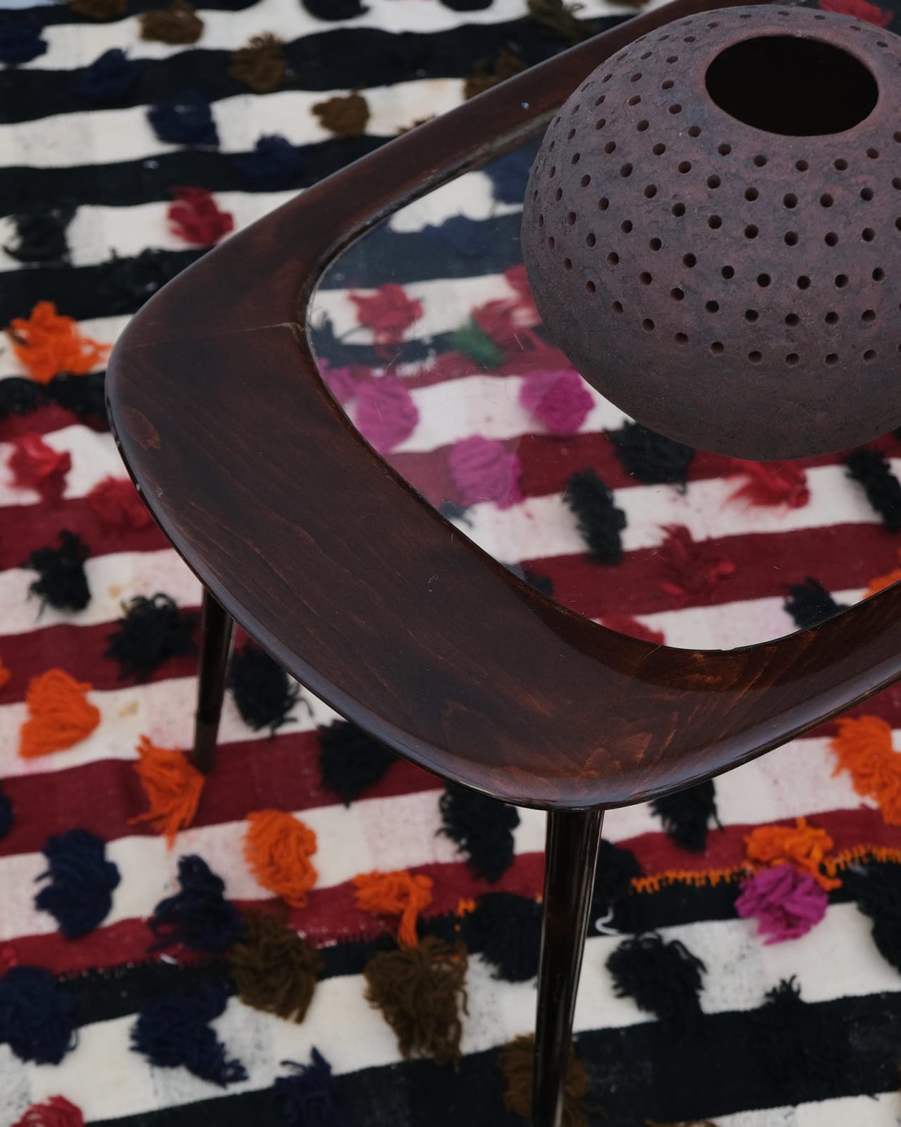 Turkish, Kilim Rug with Tufts