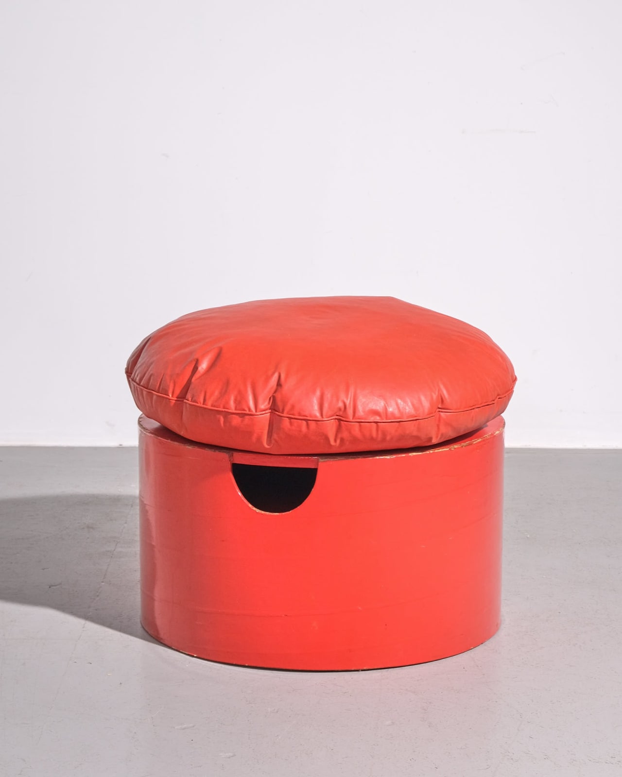 Bernard Holdaway, Tomotom Foot Stool in Red with Original Cushion