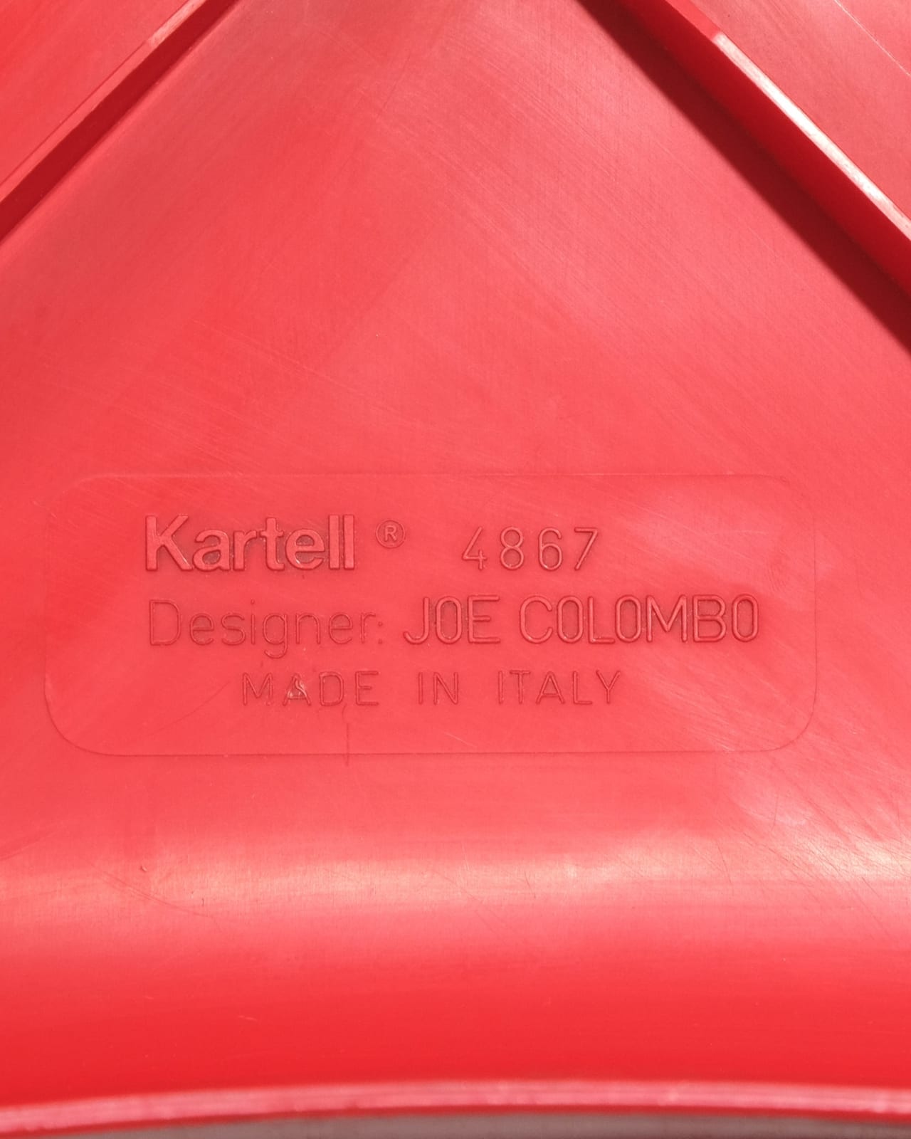Joe Colombo, Red Model 4867 Universale Chair
