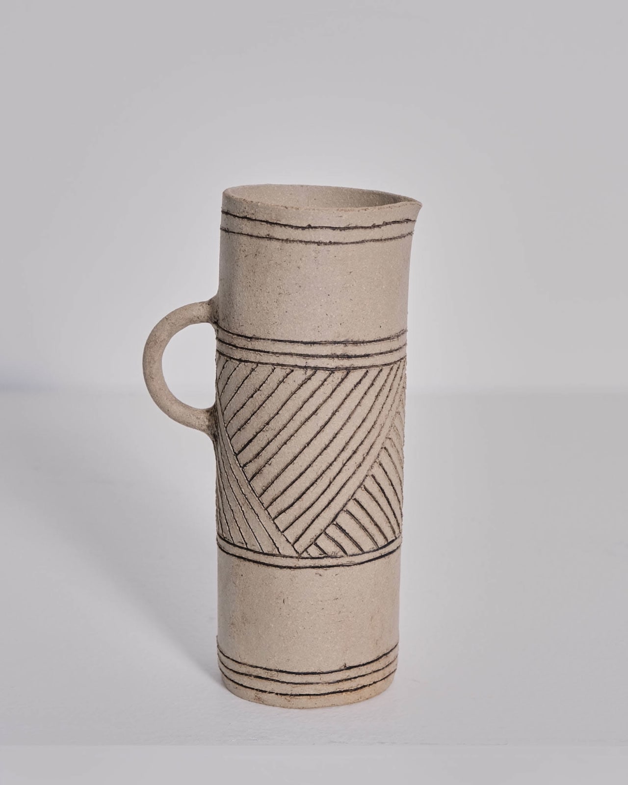Jane Kite, Tall Jug (light patterned middle band)