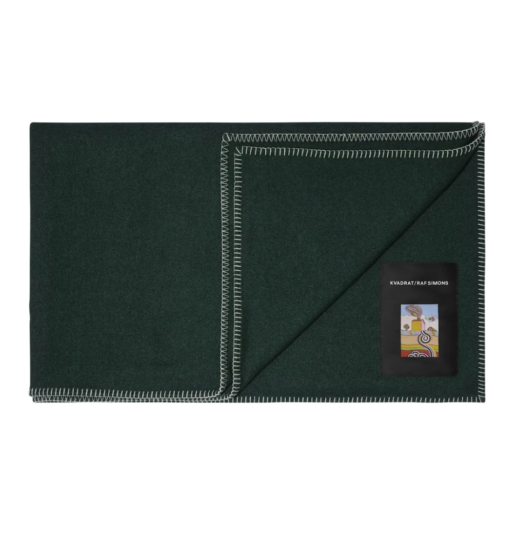 Kvadrat x Raf Simons, Lambswool Throw in Green