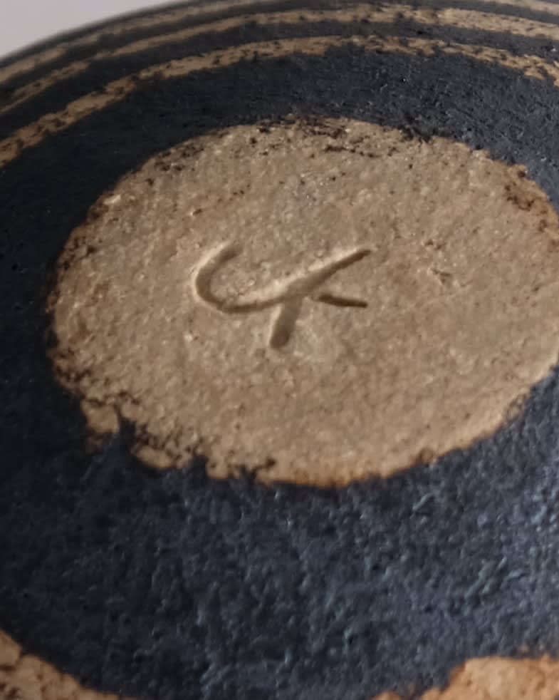 Jane Kite, Decorative Resist Brushwork Bowl (Light Double Stripe)