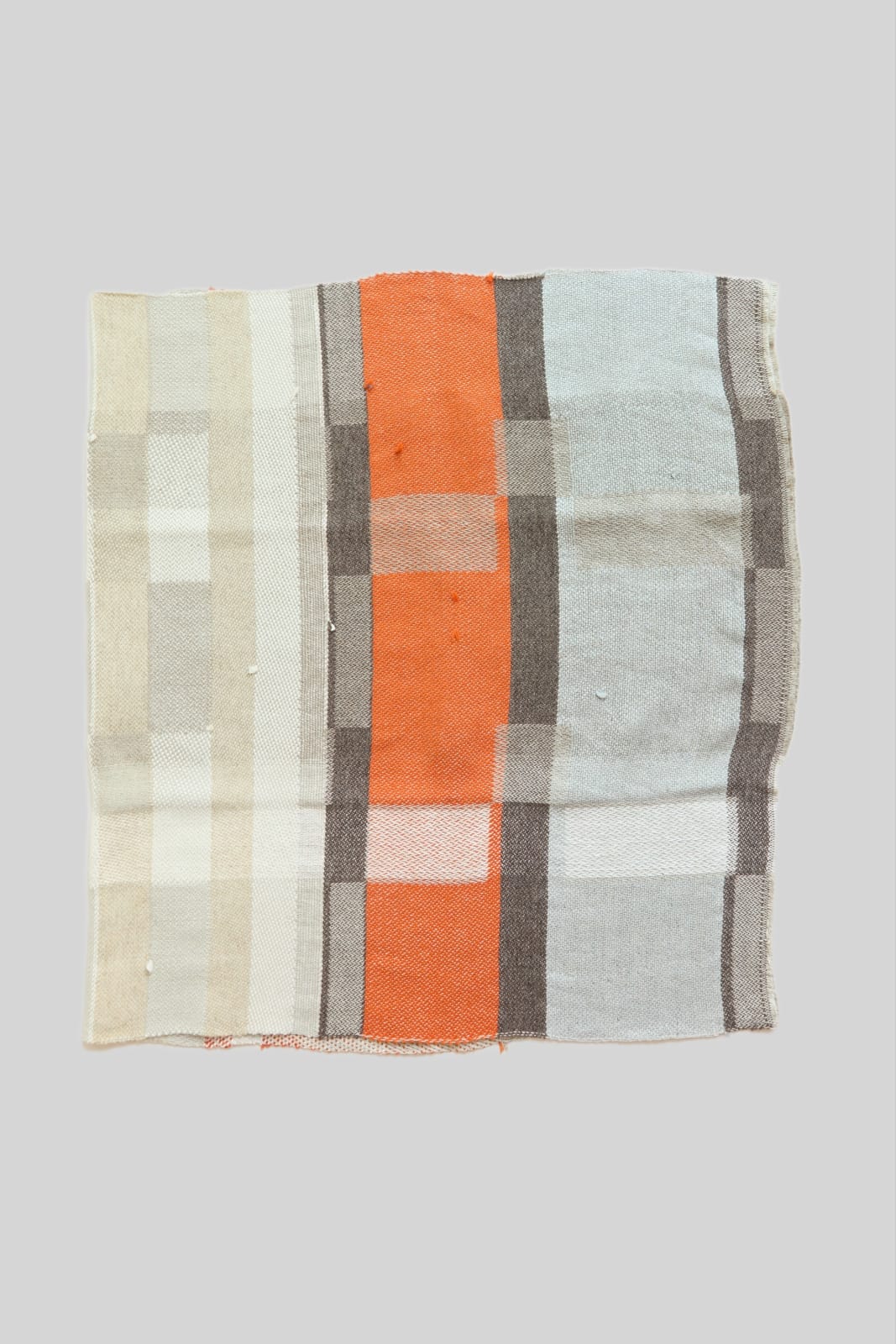 Catarina Riccabona, Handwoven Throw - Orange and Pale Blue