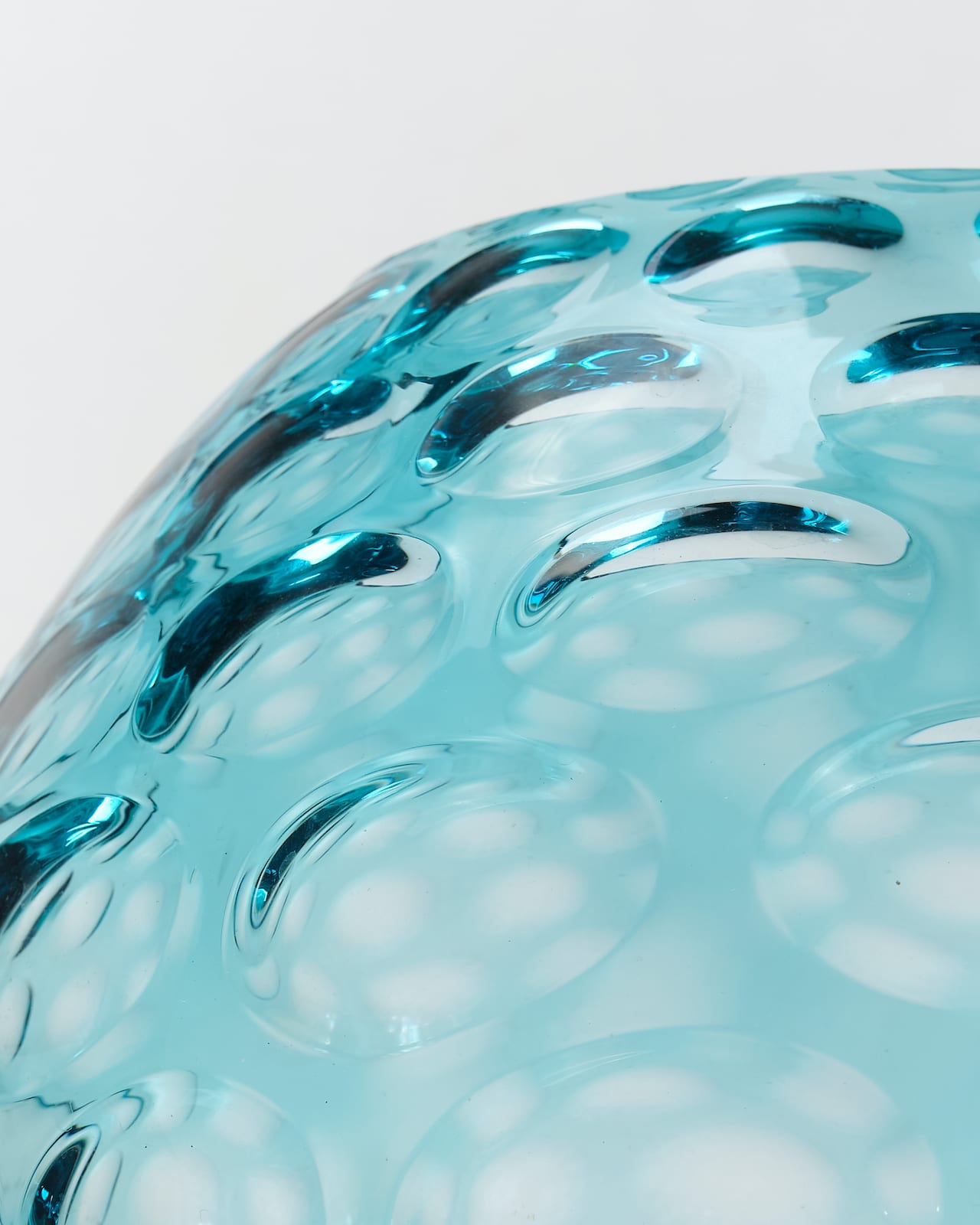 Borske Sklo, Spherical turquoise vase