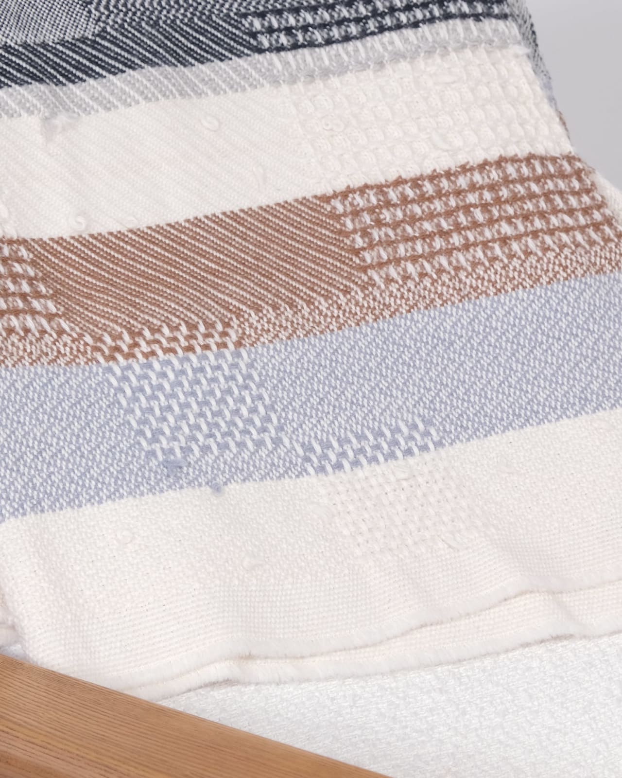 Catarina Riccabona, Handwoven Alpaca Throw 'Black and White Stripes'