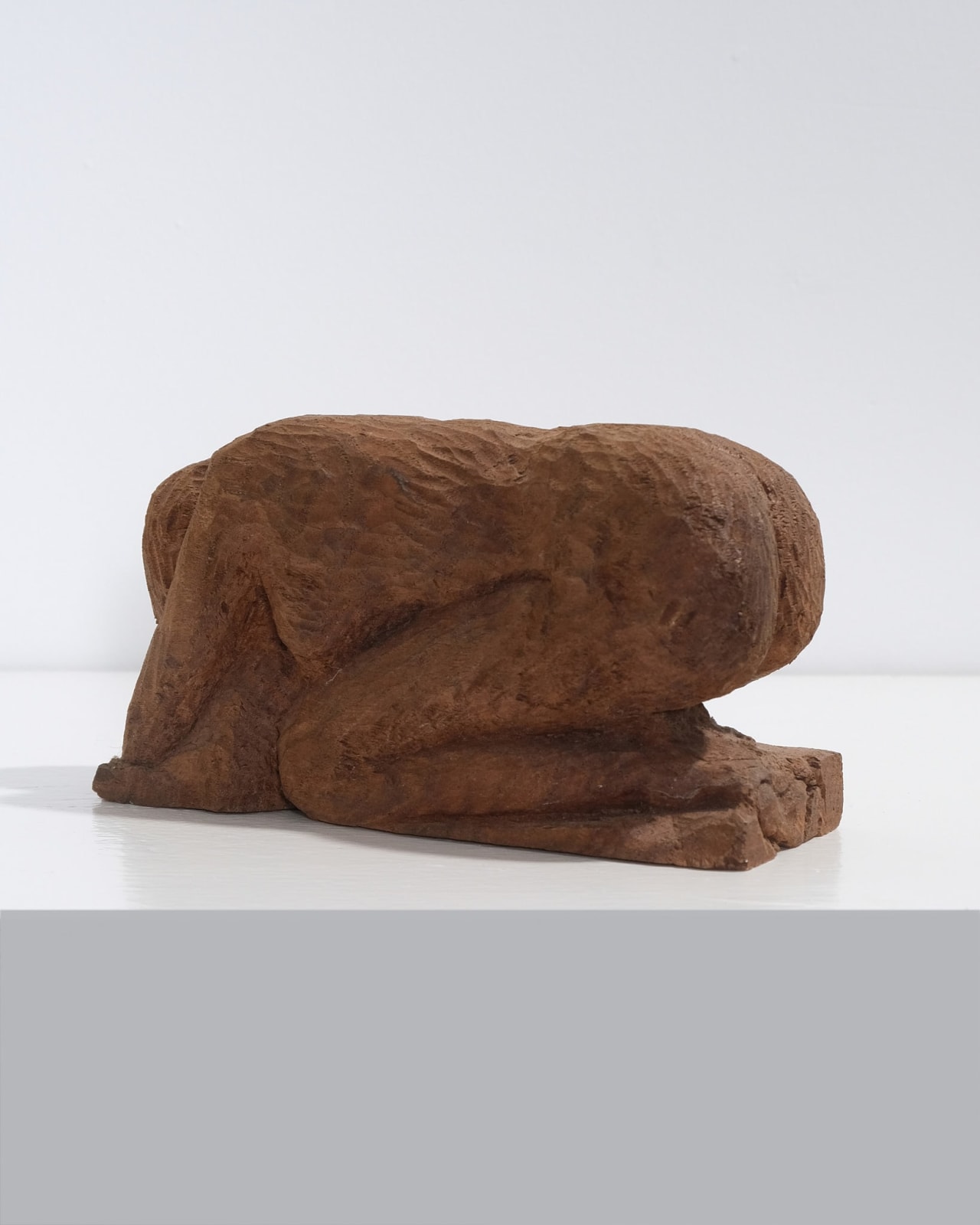 Vintage, Abstract Sculpture of a Crouching Nude