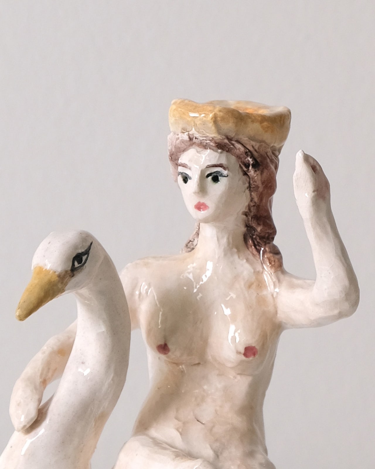 Amata Benedict, Leda and the Swan Candlestick
