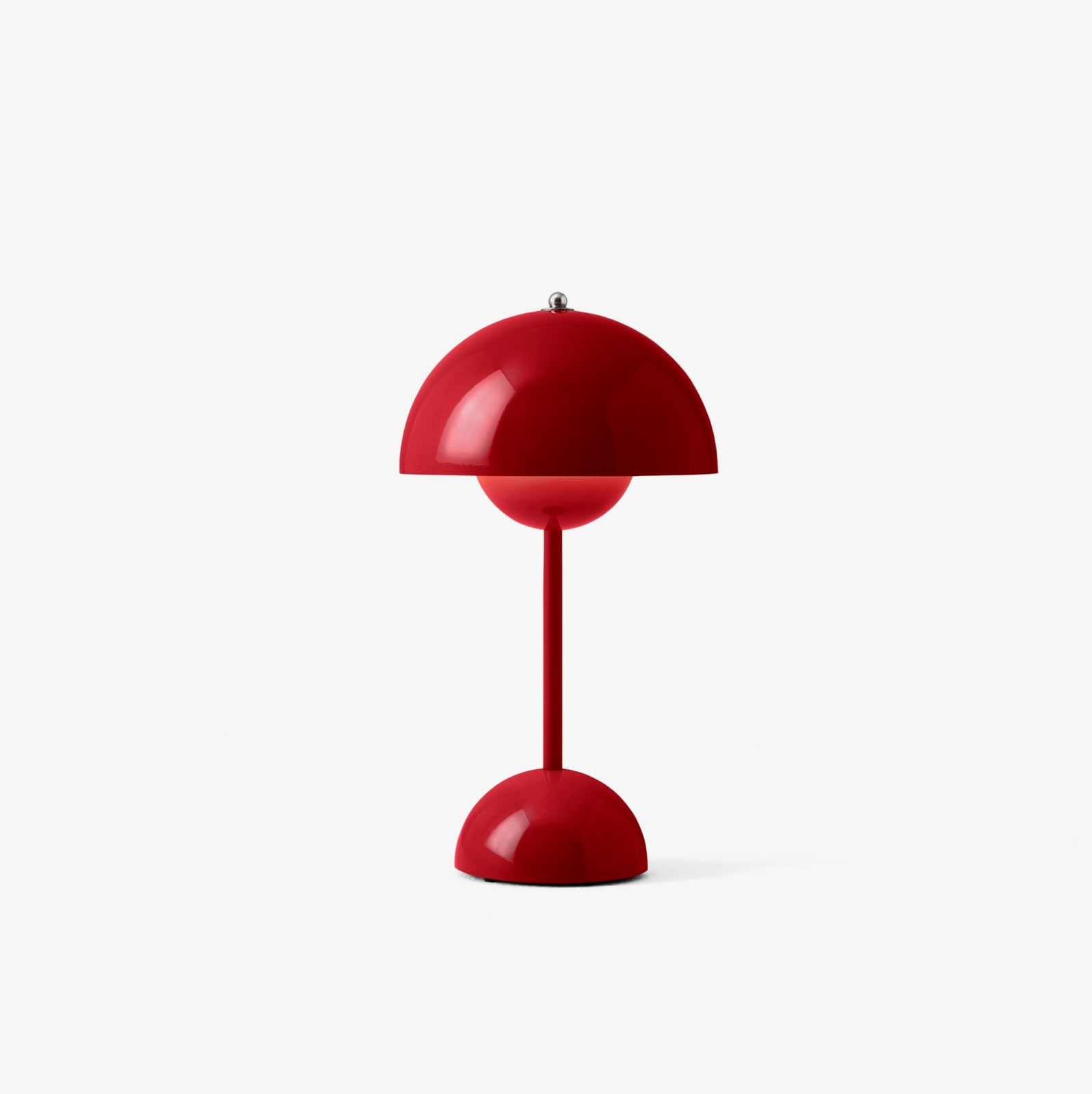 &Tradition, Verner Panton, Flowerpot Portable Lamp VP9 in Vermilion Red