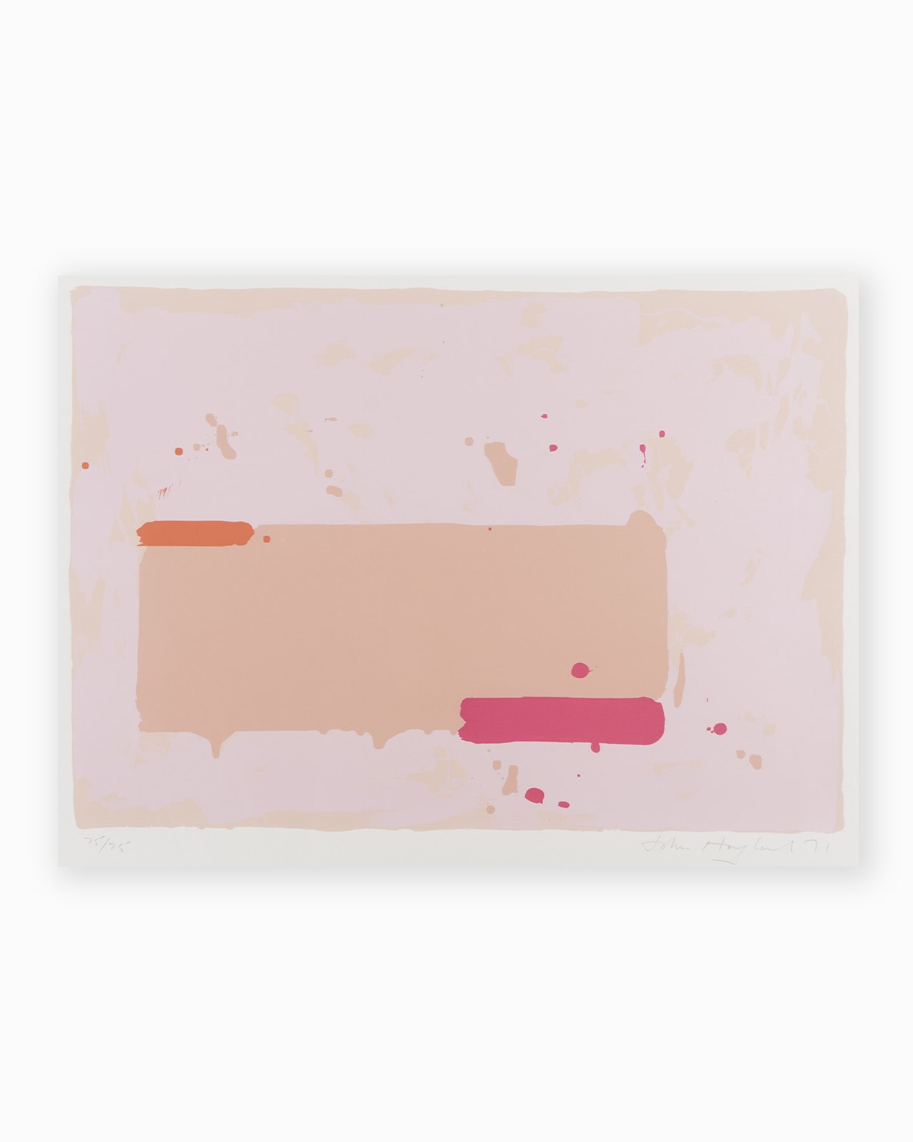 John Hoyland, Orange-Pink, 1971