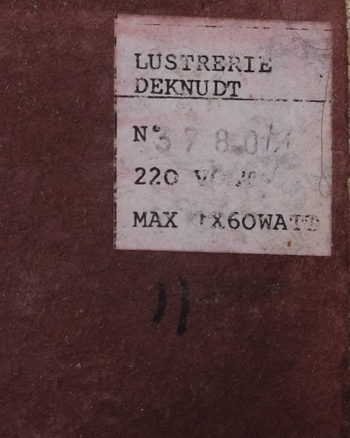 French, Triple Column Table Lamp