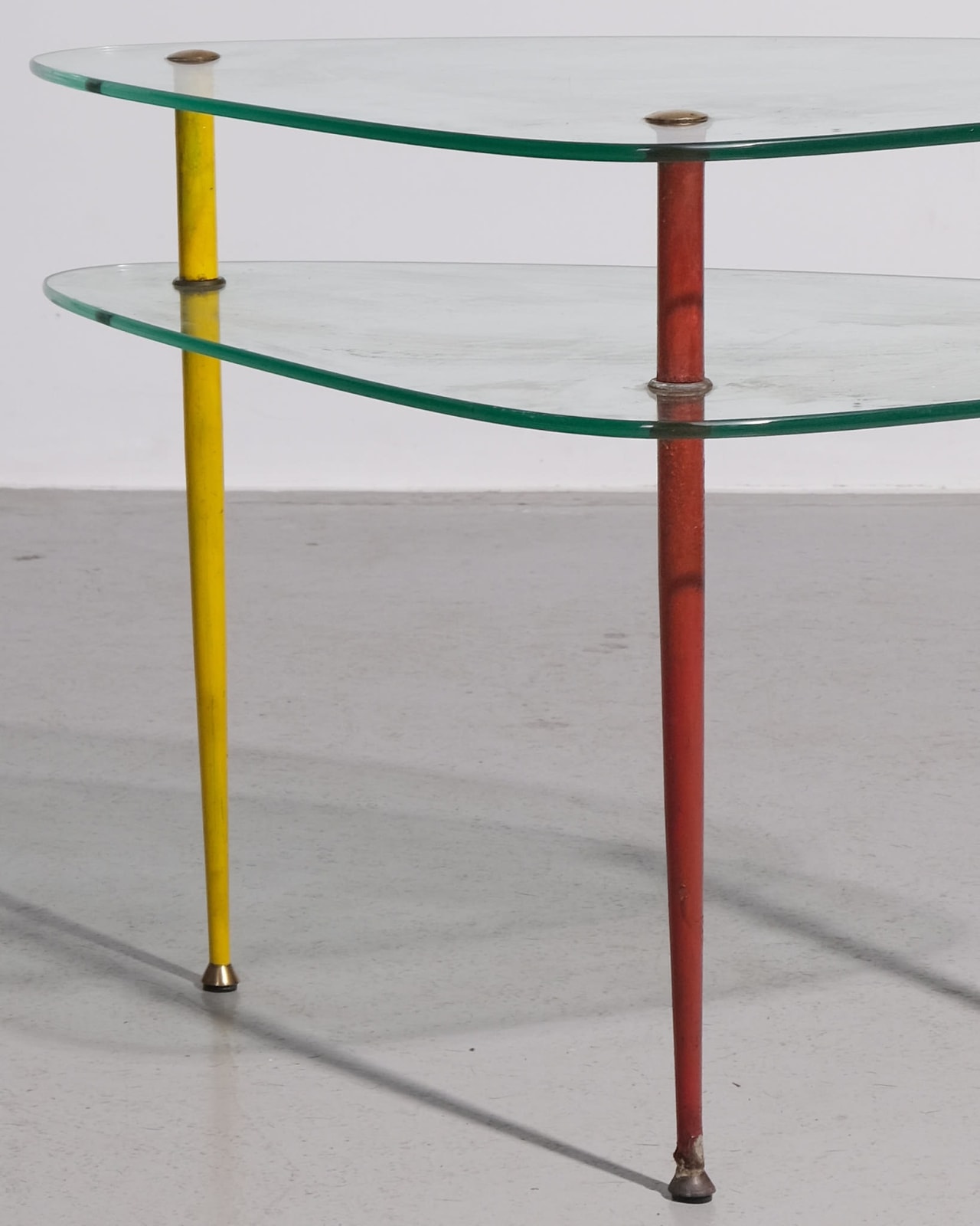 Edoardo Paoli, 'Arlecchino' Two Tier Glass Side Table