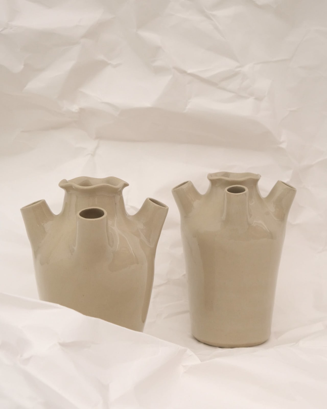 Ali Hewson, Small White Four-Spouted Tulipiere