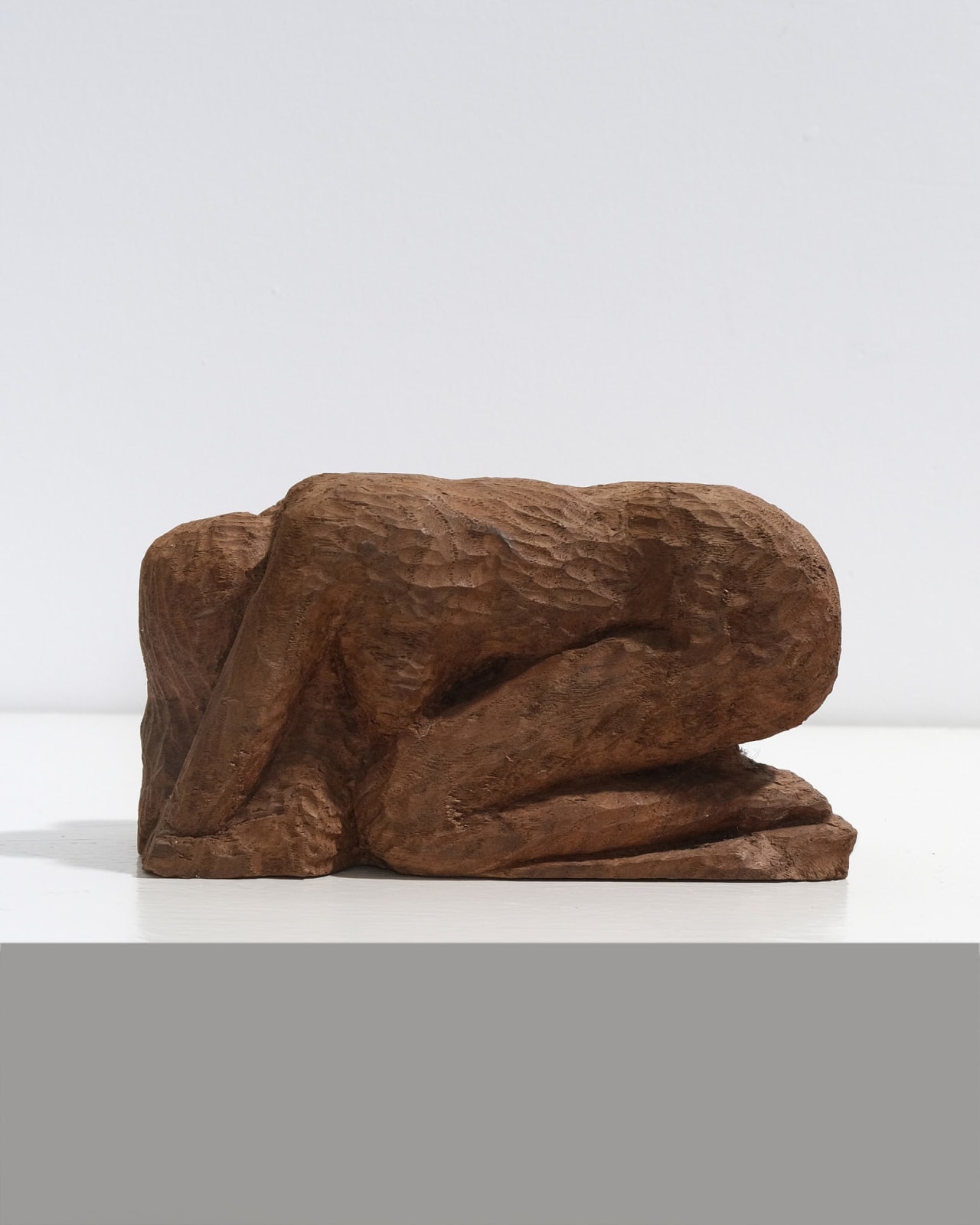 Vintage, Abstract Sculpture of a Crouching Nude