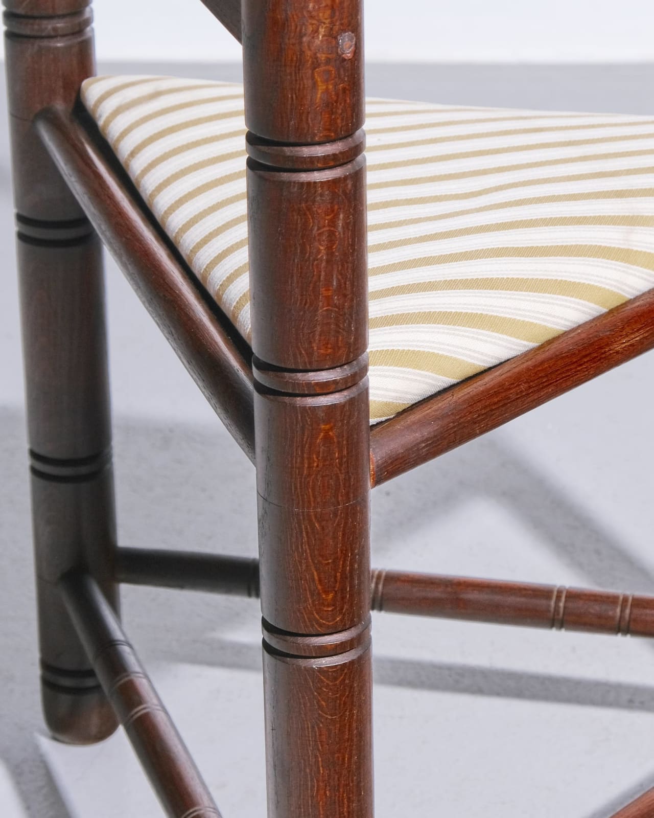 Swedish, Carved Oak Corner Chair